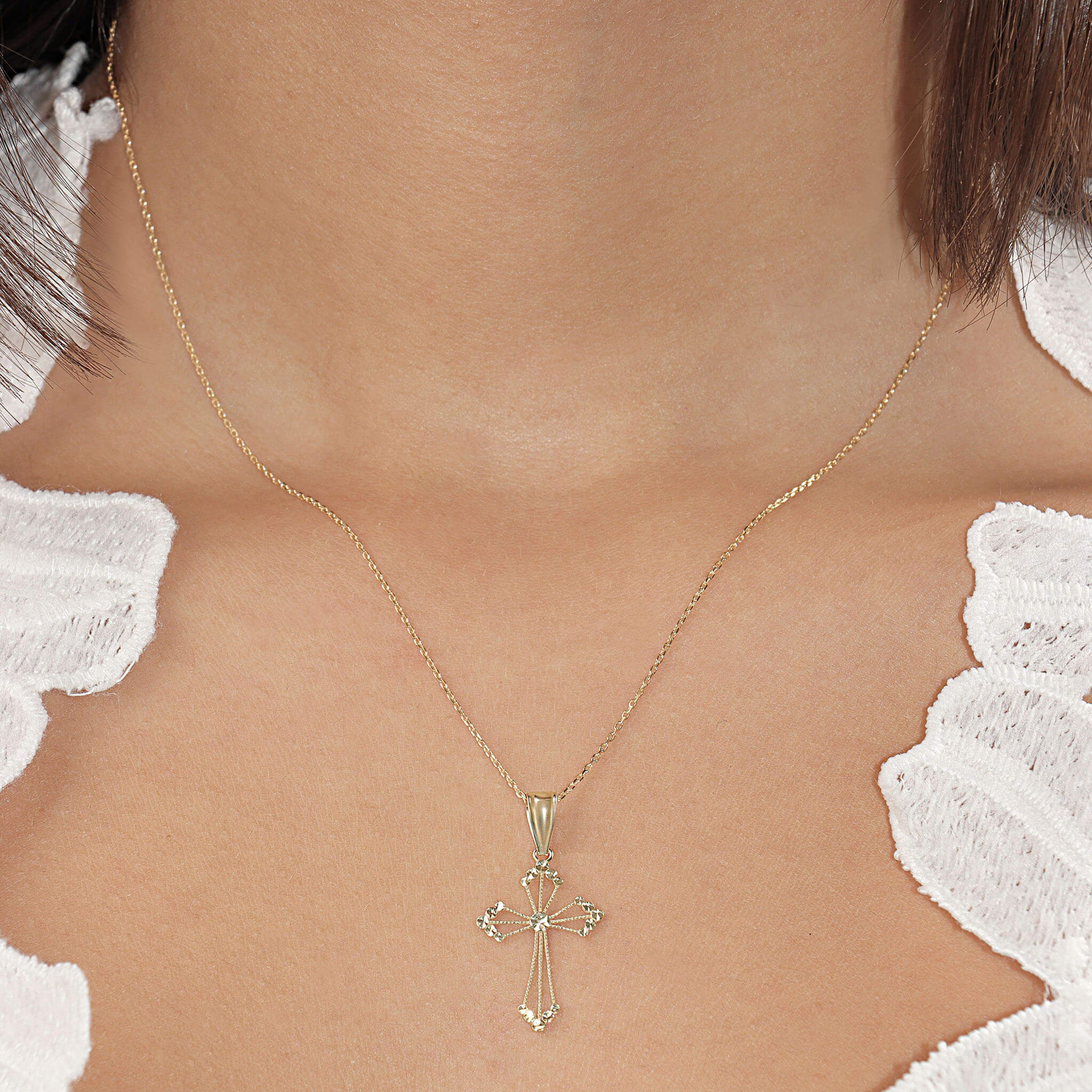 Beam-of-Light Cross Necklace Pendant - Gloria Jewels
