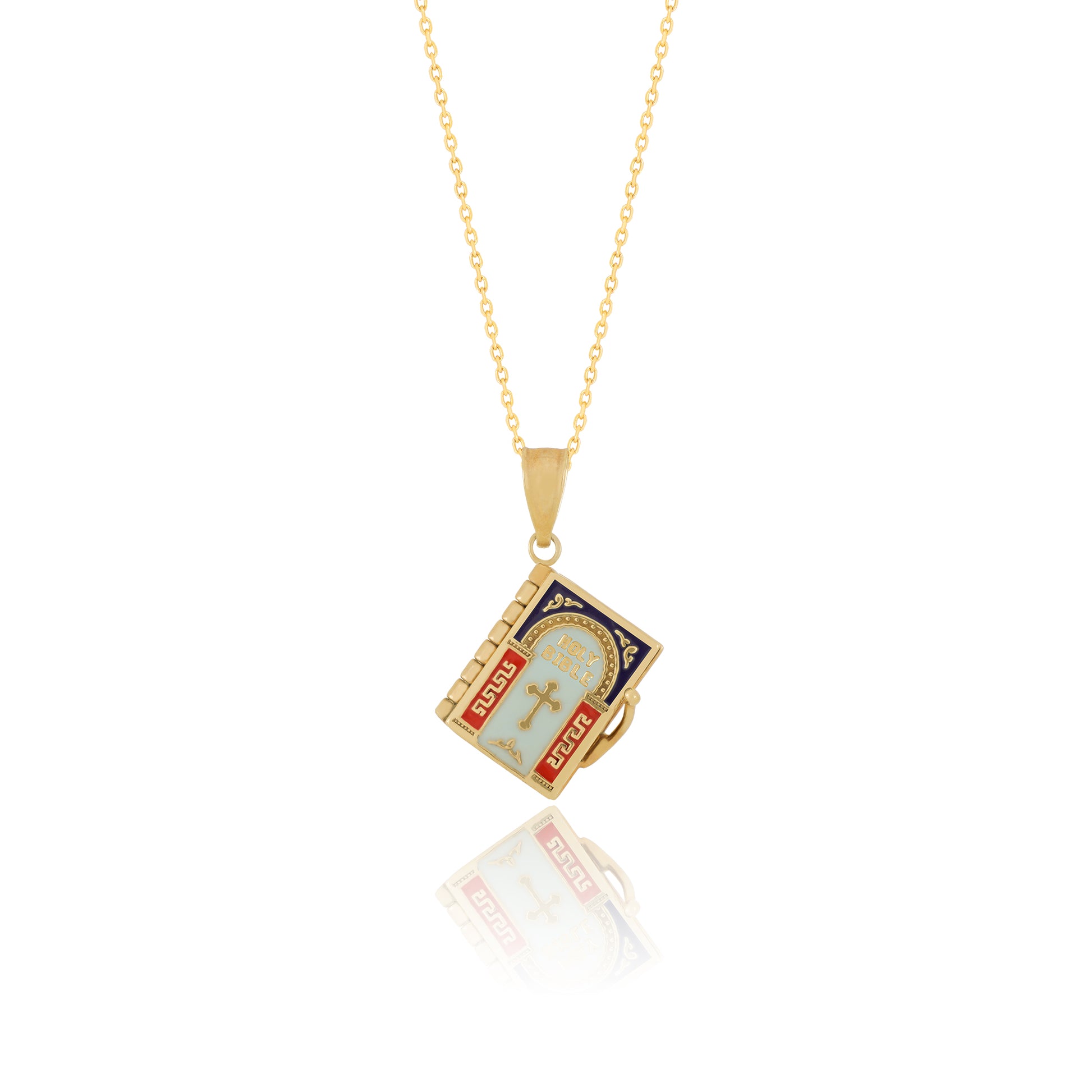 Bible Book Pendant | Lord's Prayer Inscribed - Gloria Jewels