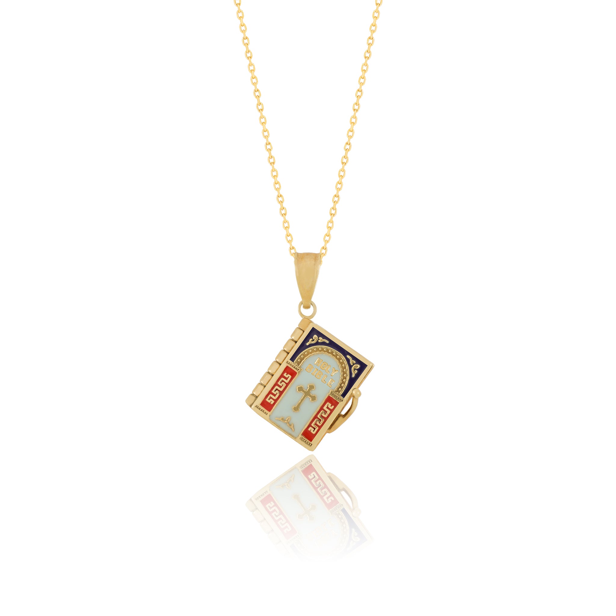 Bible Book Pendant | Lord's Prayer Inscribed - Gloria Jewels