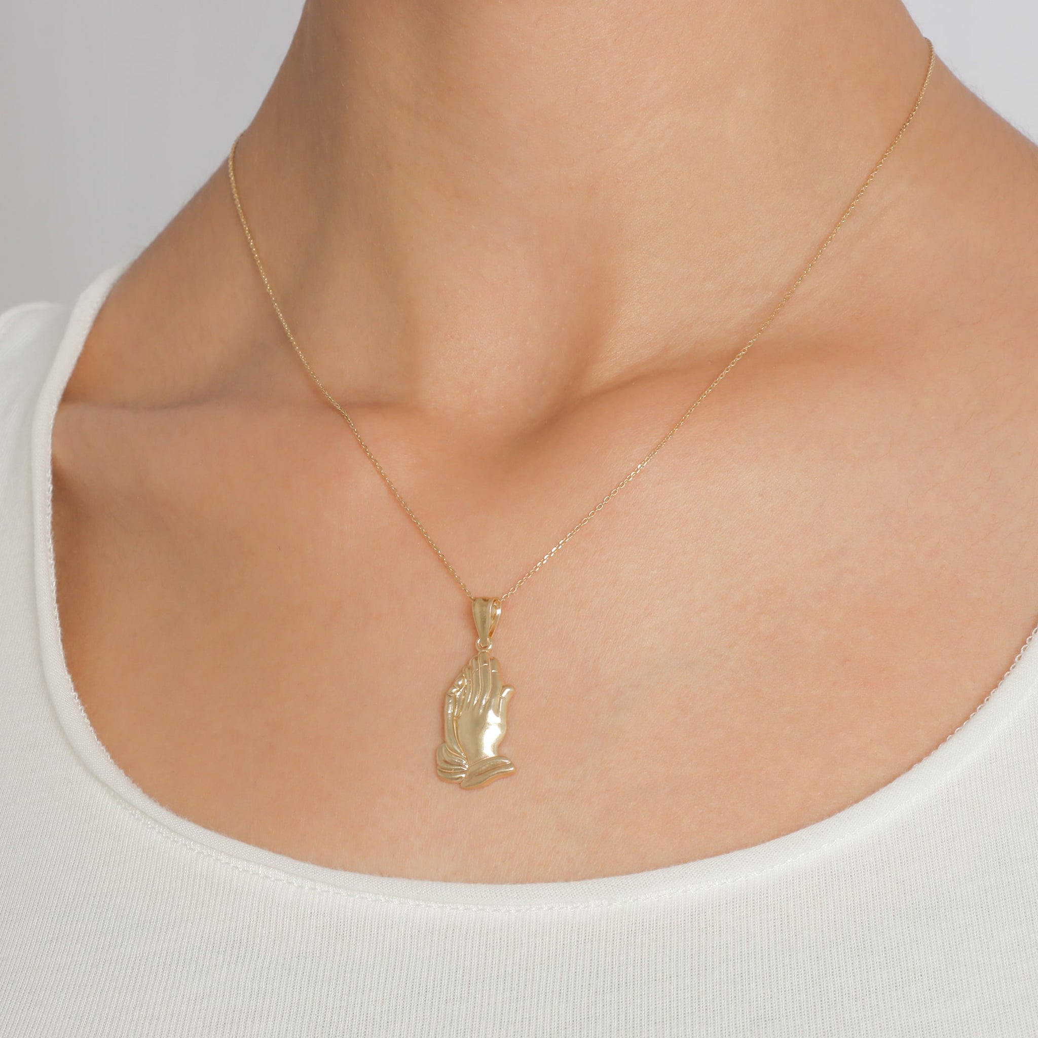 Praying Hands Pendant Necklace - Gloria Jewels
