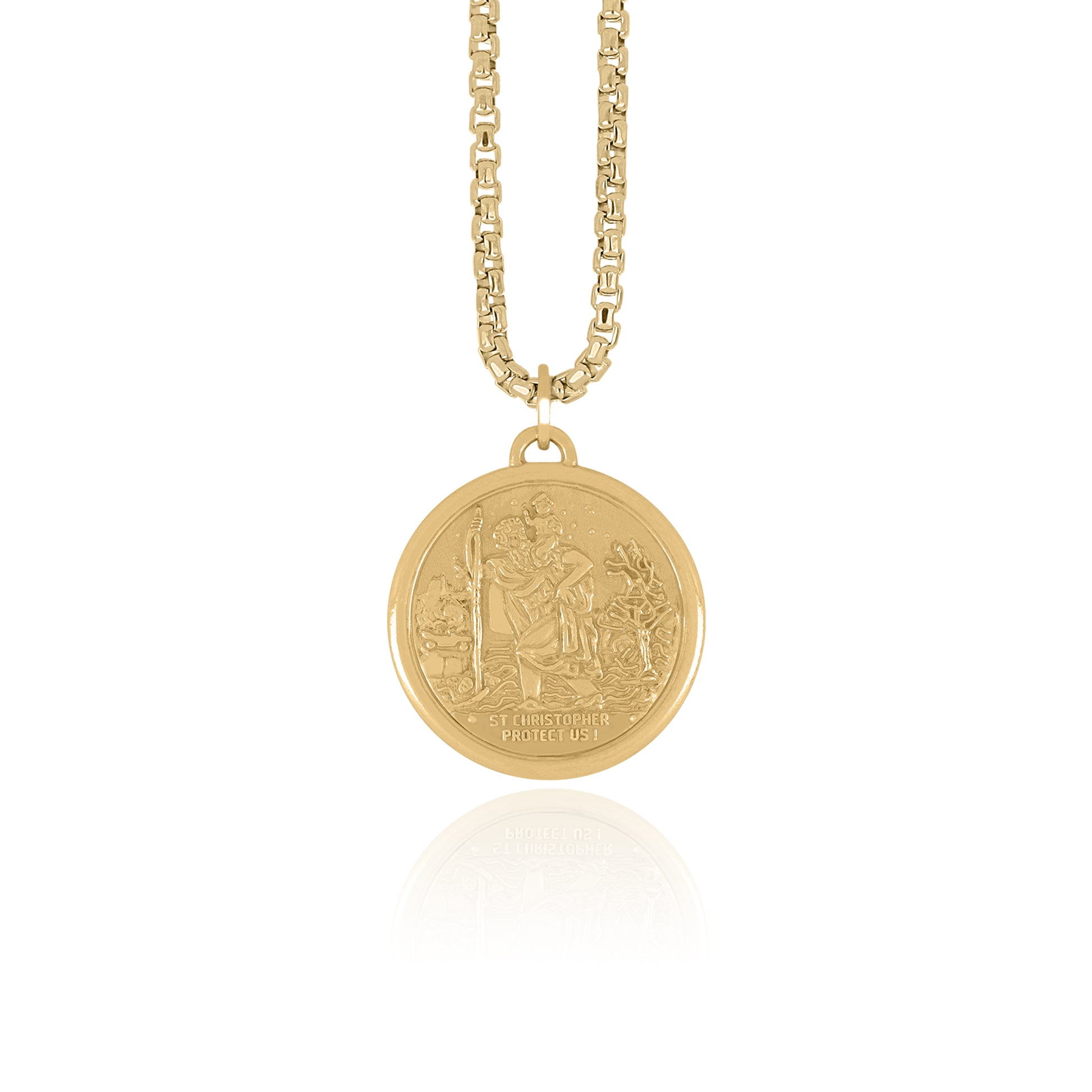 Saint Christopher Medal Pendant | Large - Gloria Jewels