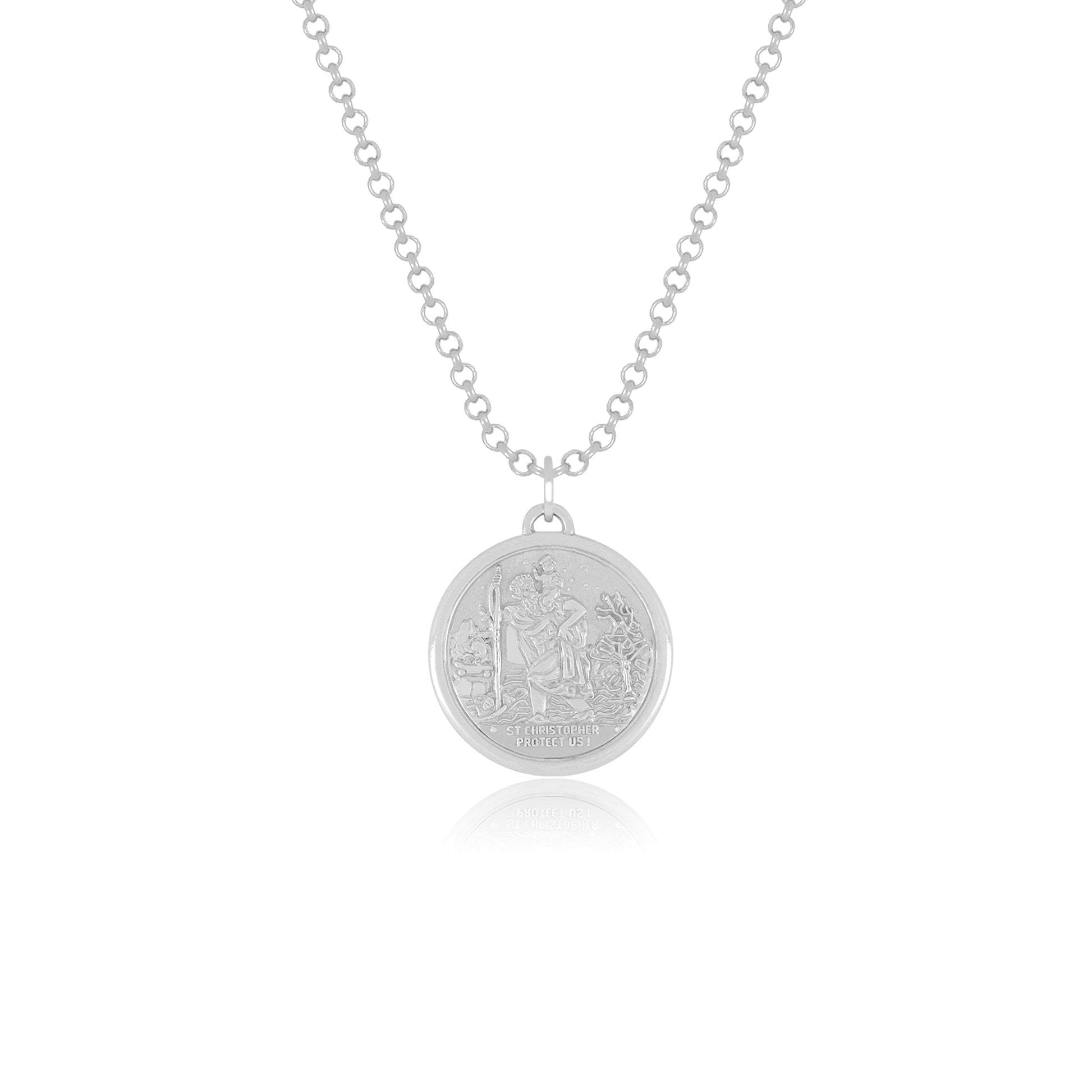 Saint Christopher Medal Pendant | Medium - Gloria Jewels