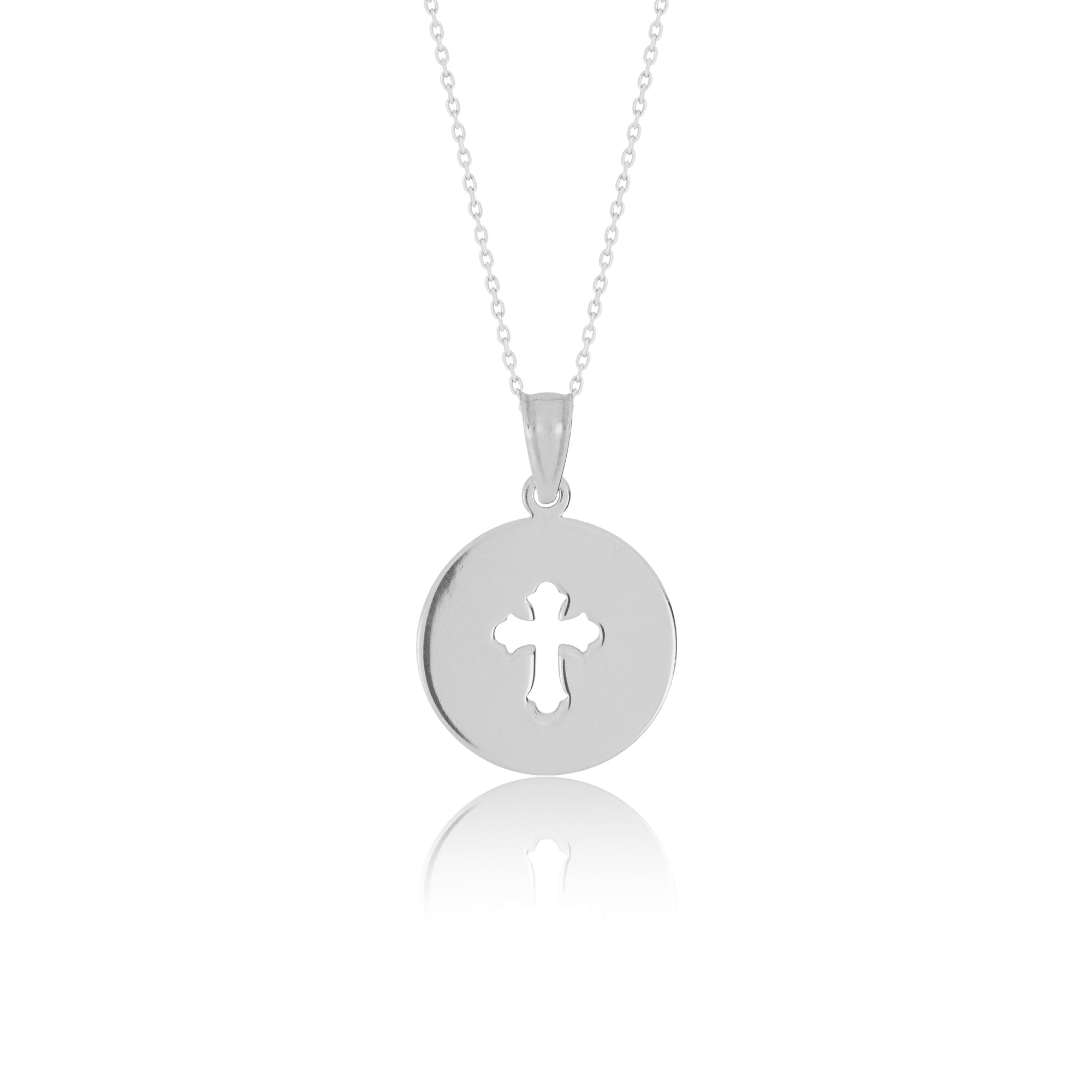 Cutout Cross Disc Pendant