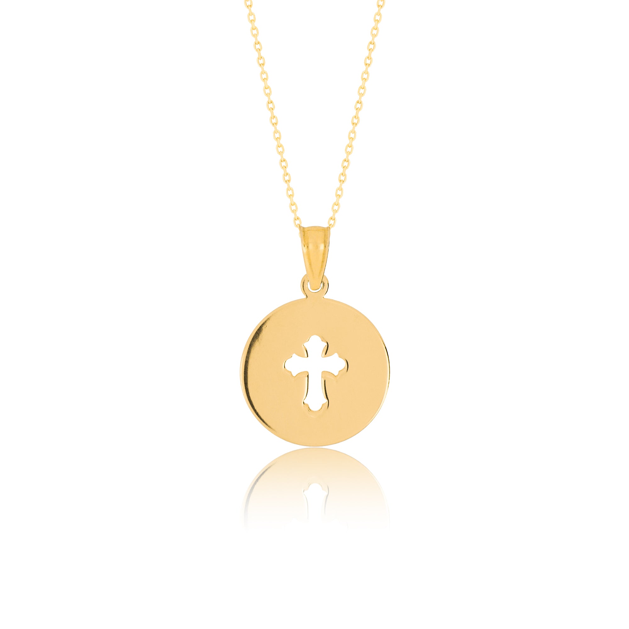 Cutout Cross Disc Pendant