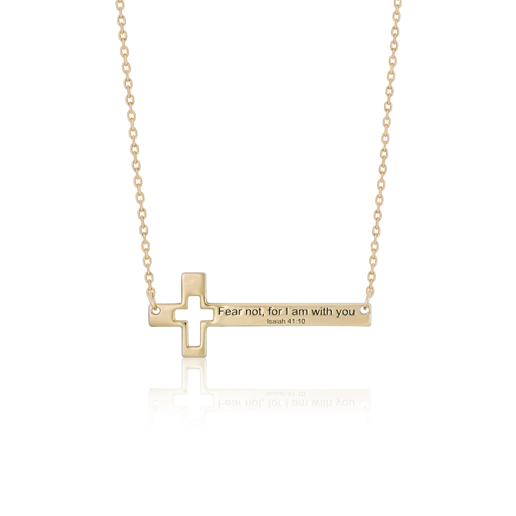 "The Saphira" Sideways Cross Necklace