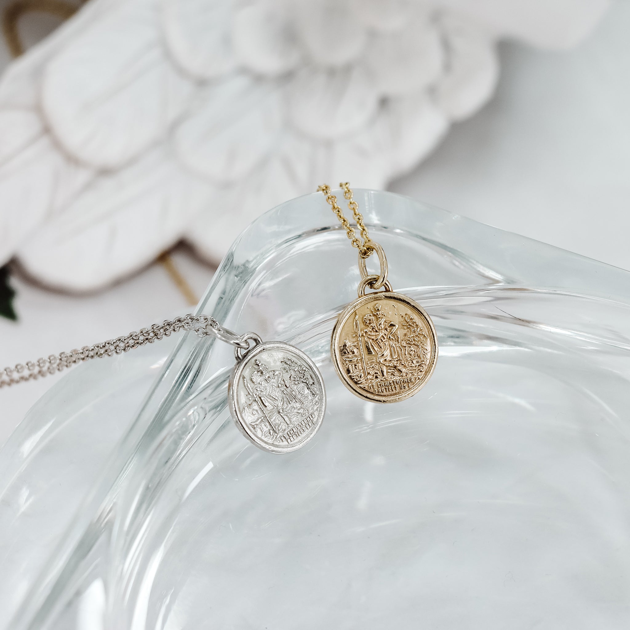 Saint Christopher Medal Pendant | Small - Gloria Jewels