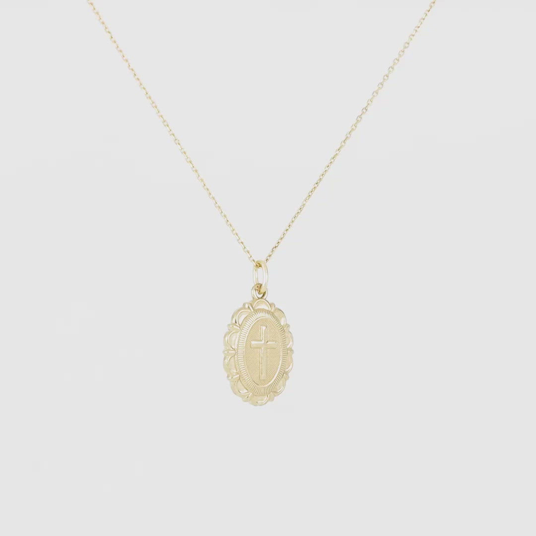 "The Julia" Cross Medallion Pendant