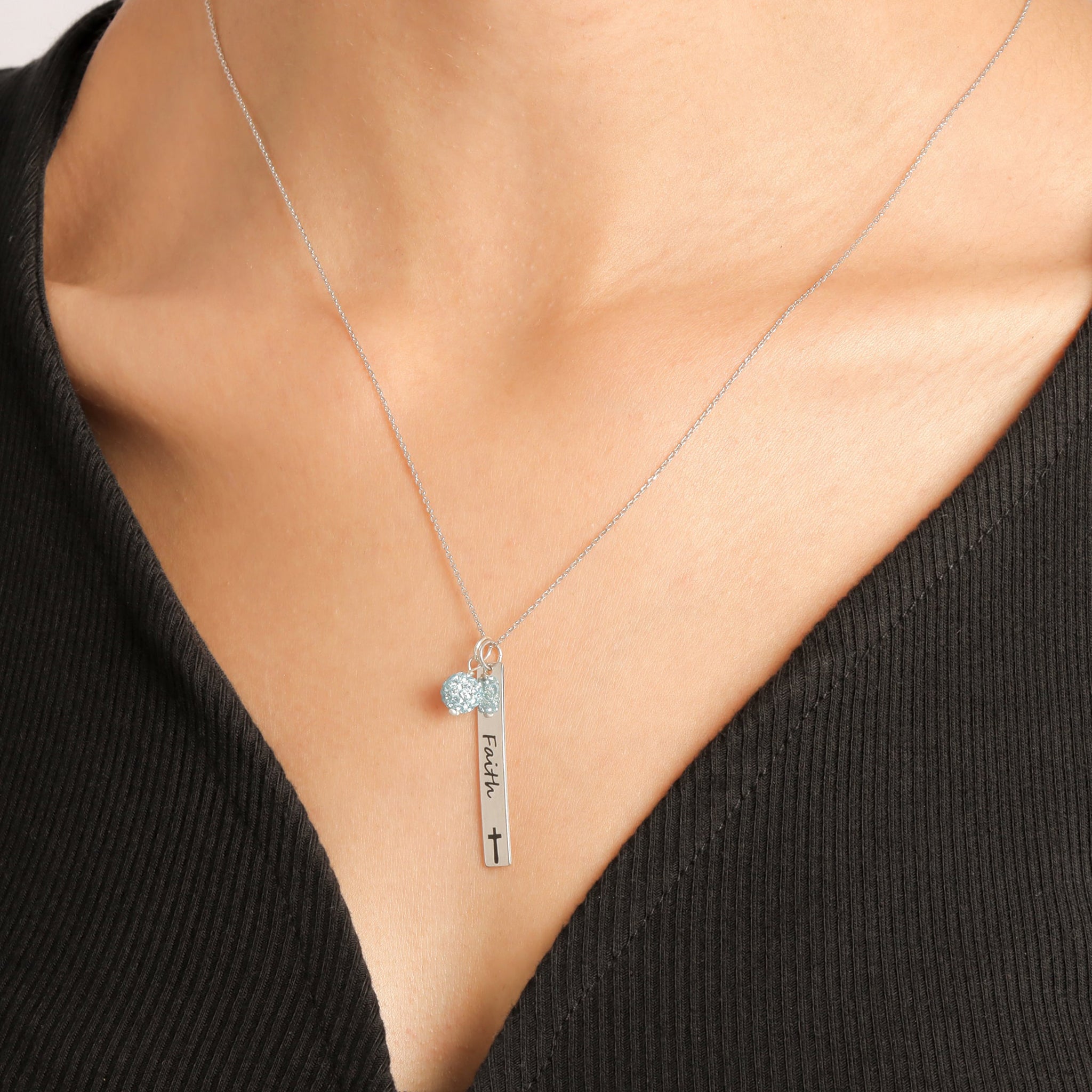 Inspired Bar Pendant "Faith"