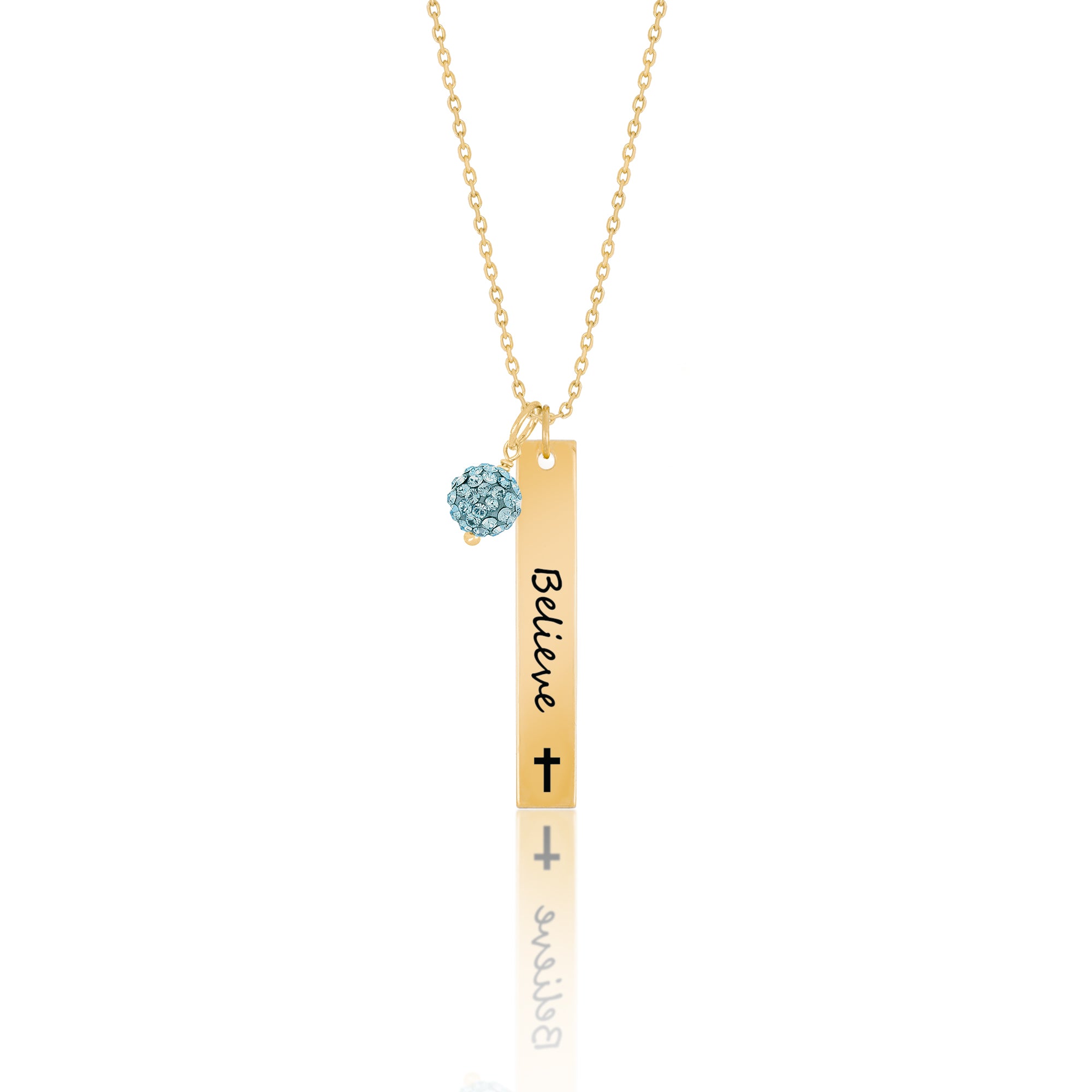 Inspired Bar Pendant "Believe"
