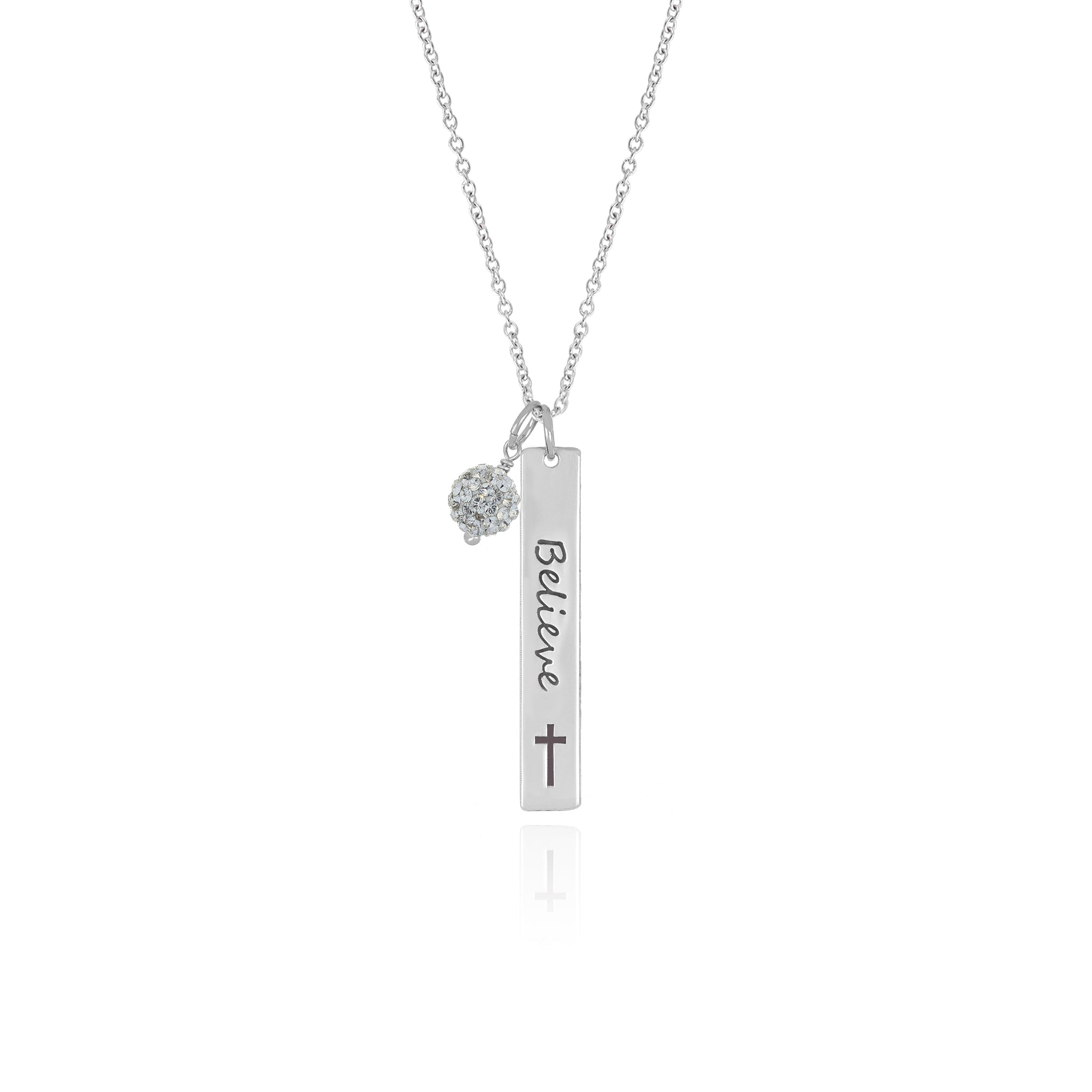Inspired Bar Pendant "Believe"