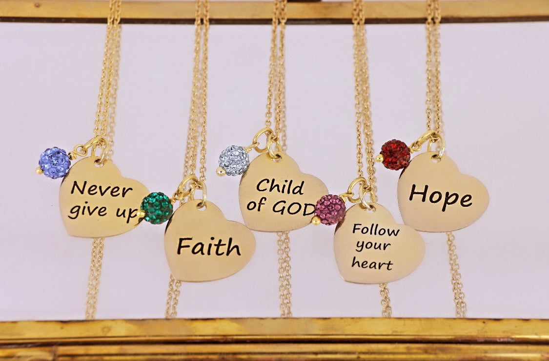 Colgante de corazón "Inspirado" por Gloria