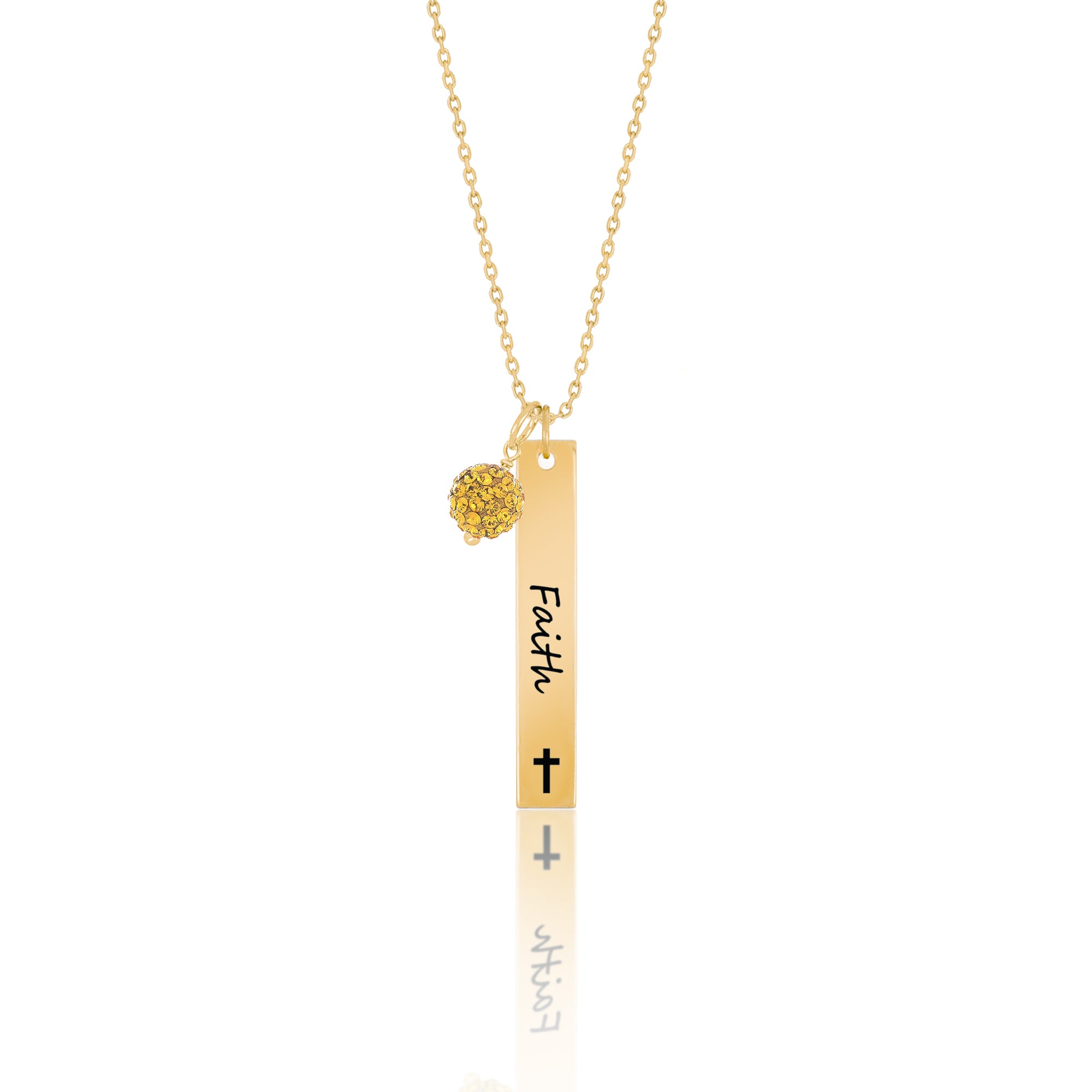 Inspired Bar Pendant "Faith"