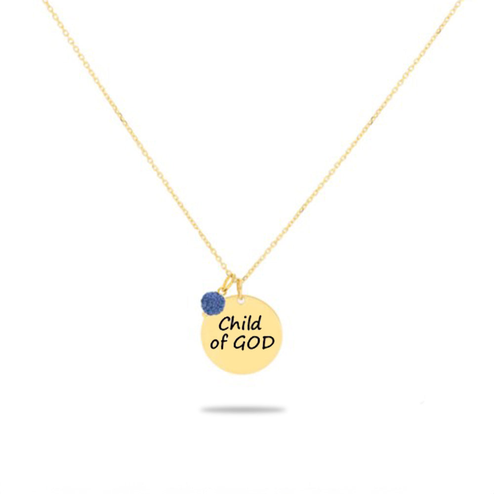 Inspired Circle Pendant "Child of God"