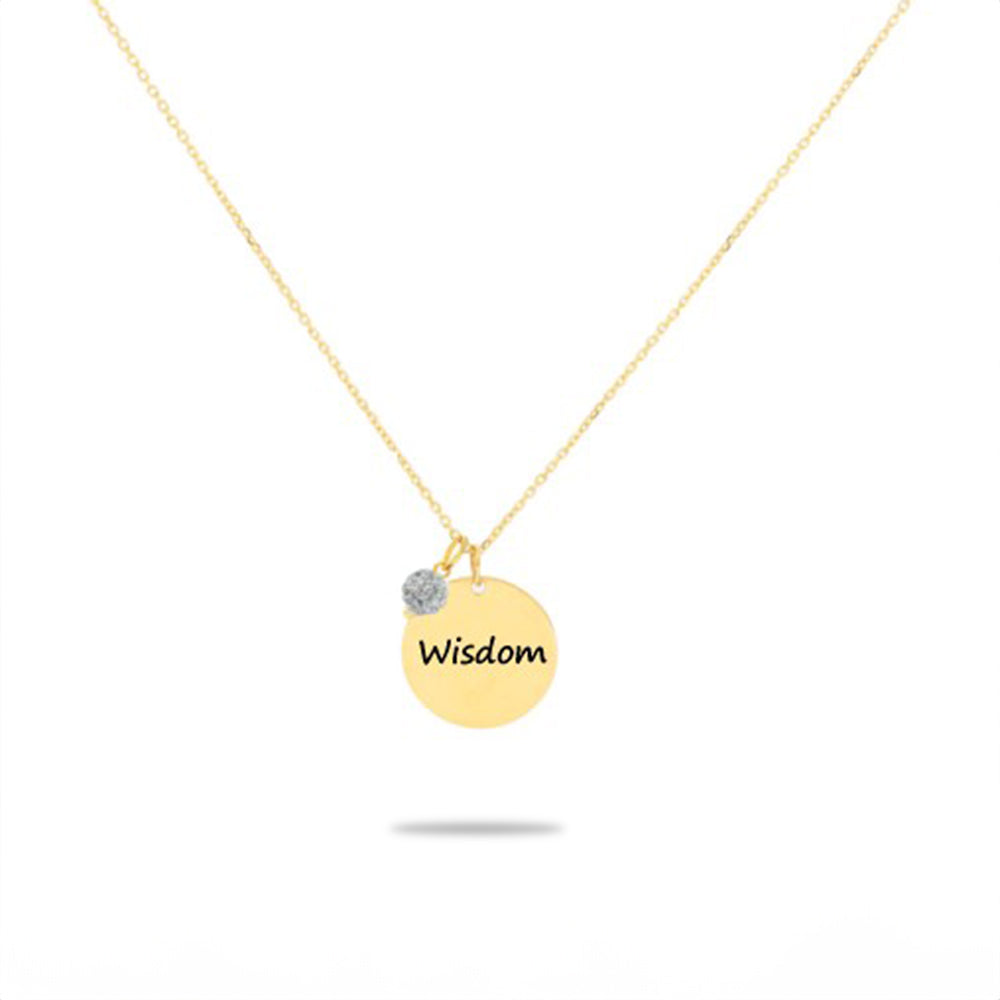 Inspired Circle Pendant "Wisdom"