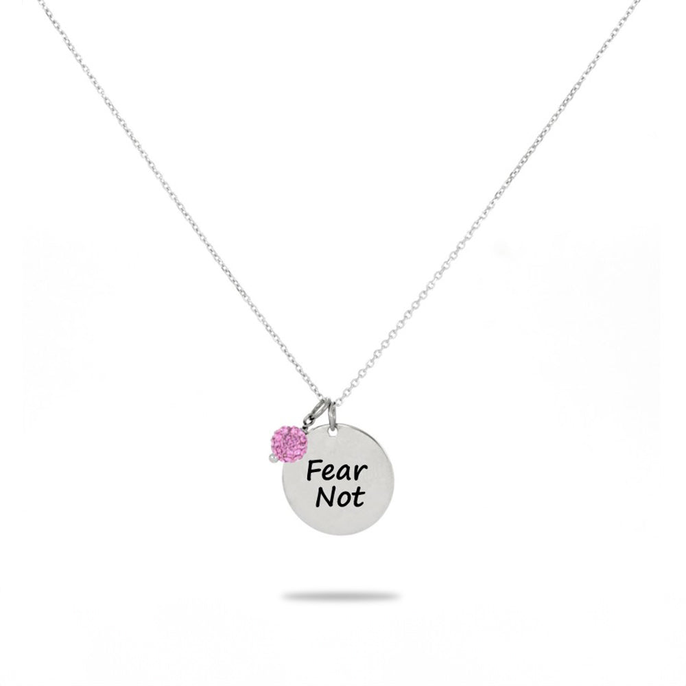 Inspired Circle Pendant "Fear Not"