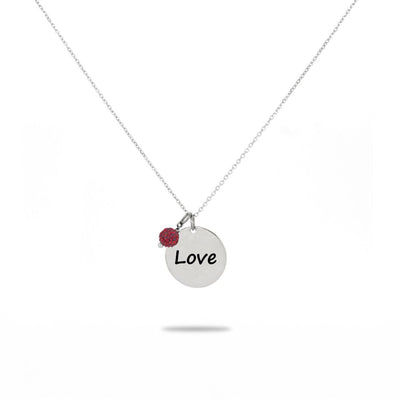 Inspired Circle Pendant "Love"