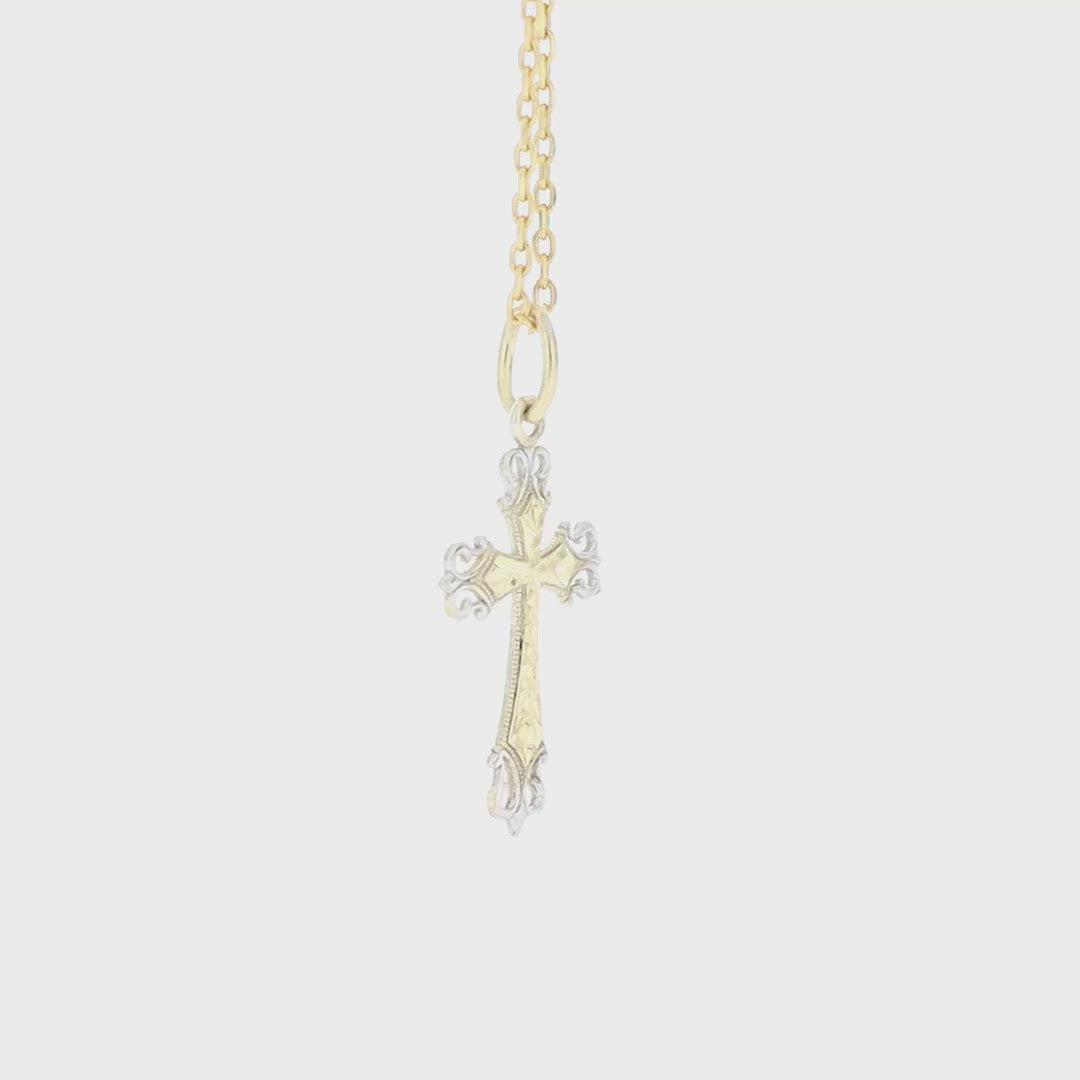 Ealborate Edge Cross Necklace - Gloria Jewels