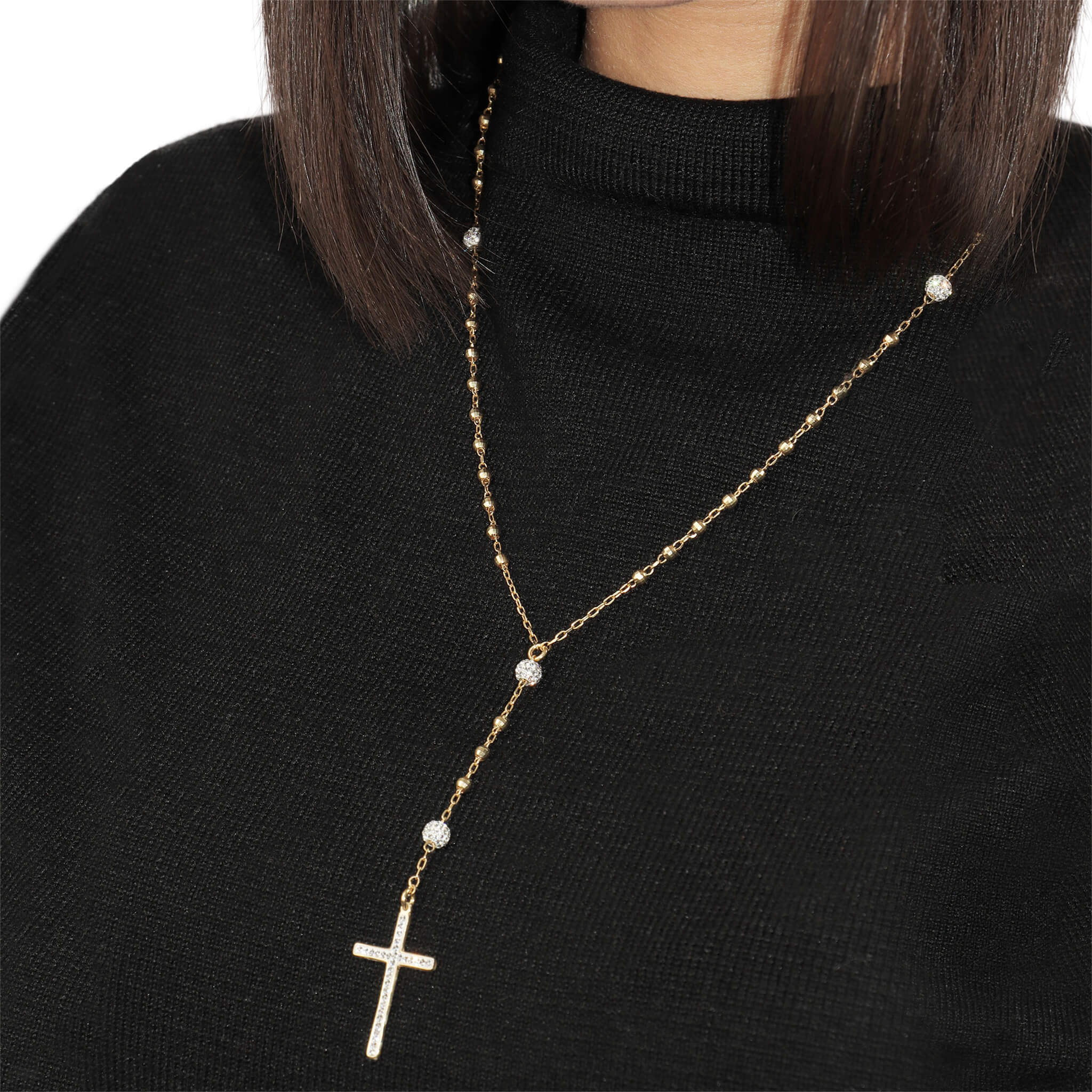 Crystal Cross Necklace - Gloria Jewels