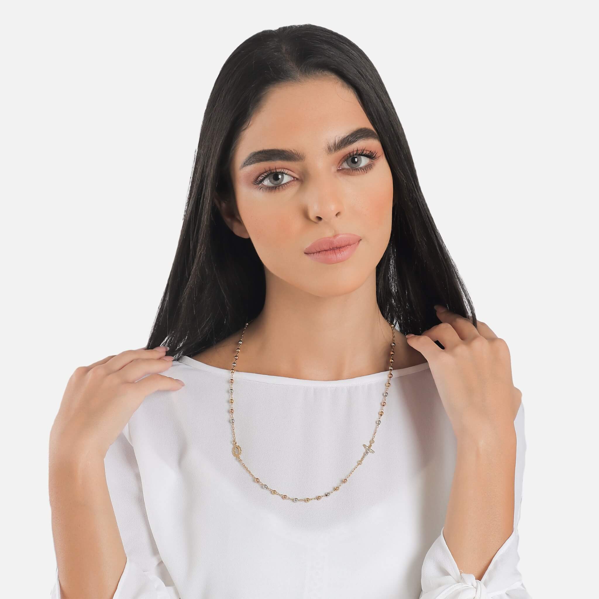 In-Line Faith Medallion Necklace - Gloria Jewels