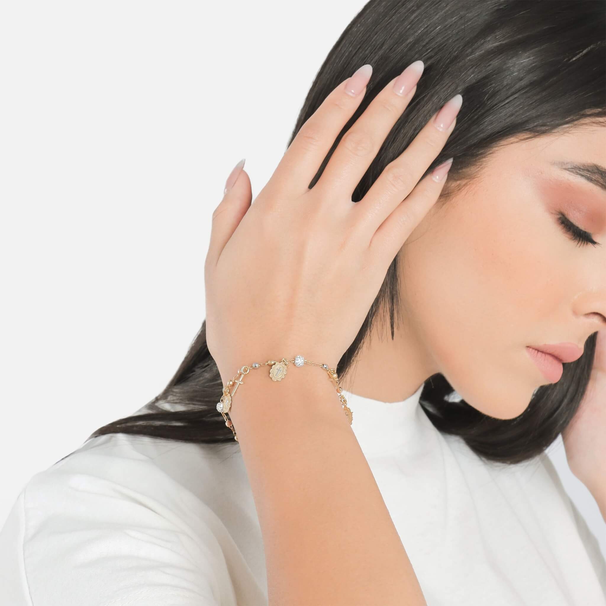 Rich Religious Charm Bracelet - Gloria Jewels