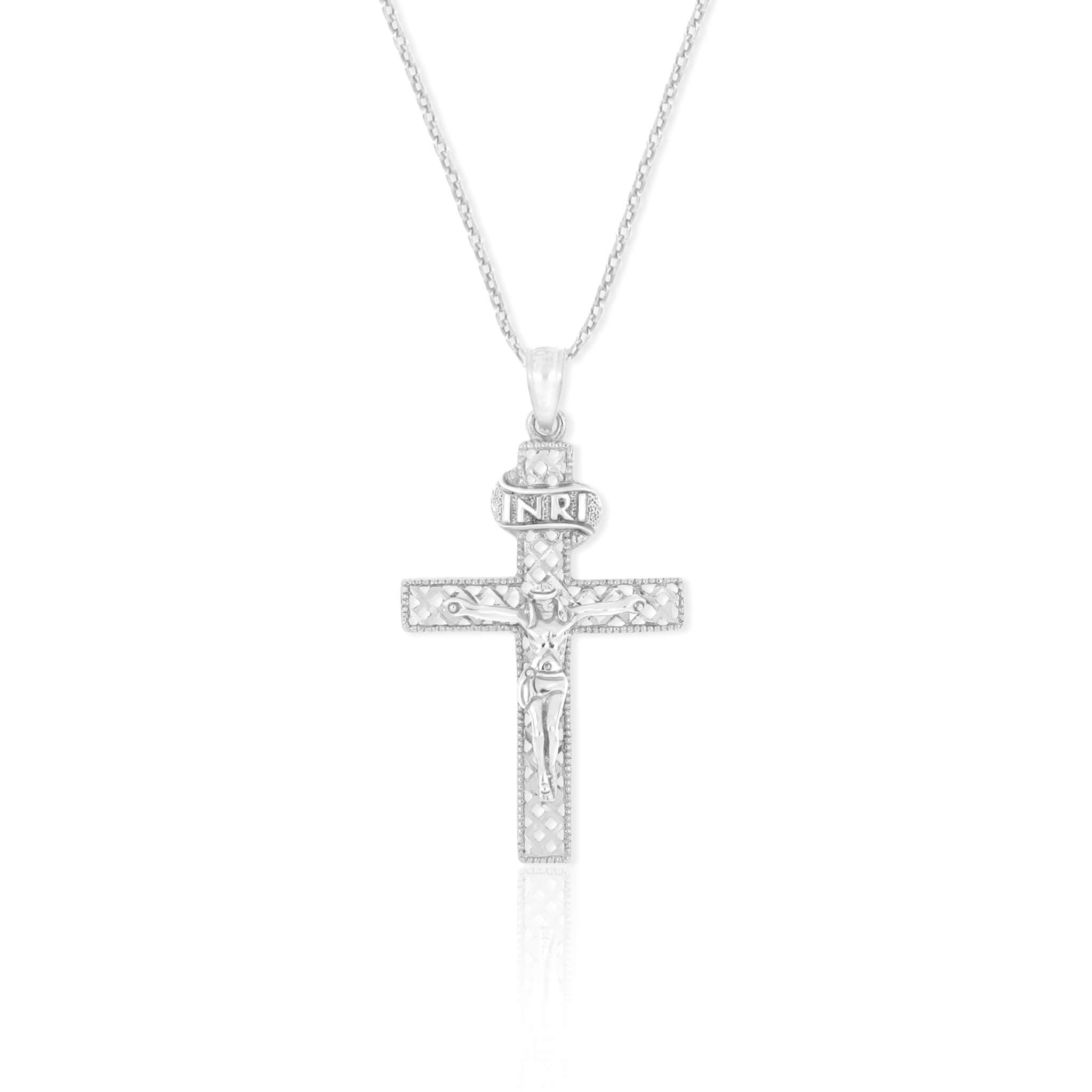 Crucifix INRI Pendant Necklace - Gloria Jewels