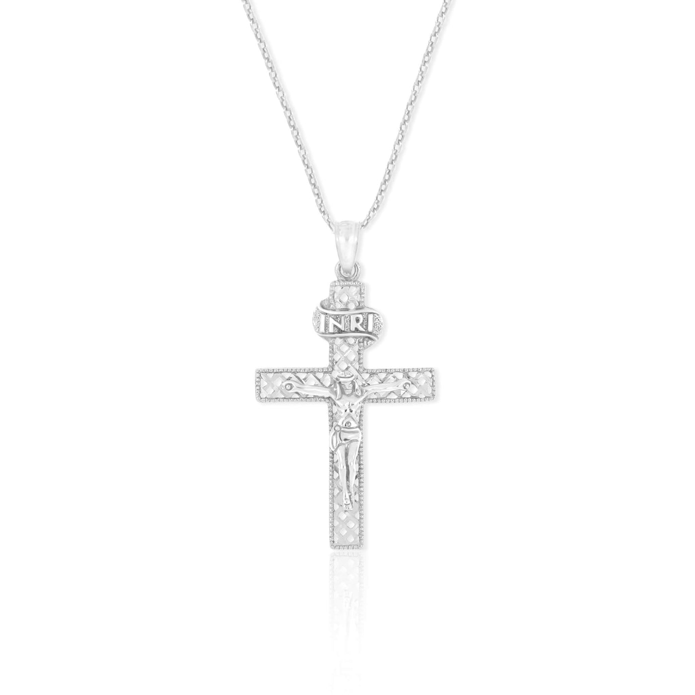 Crucifix INRI Pendant Necklace - Gloria Jewels
