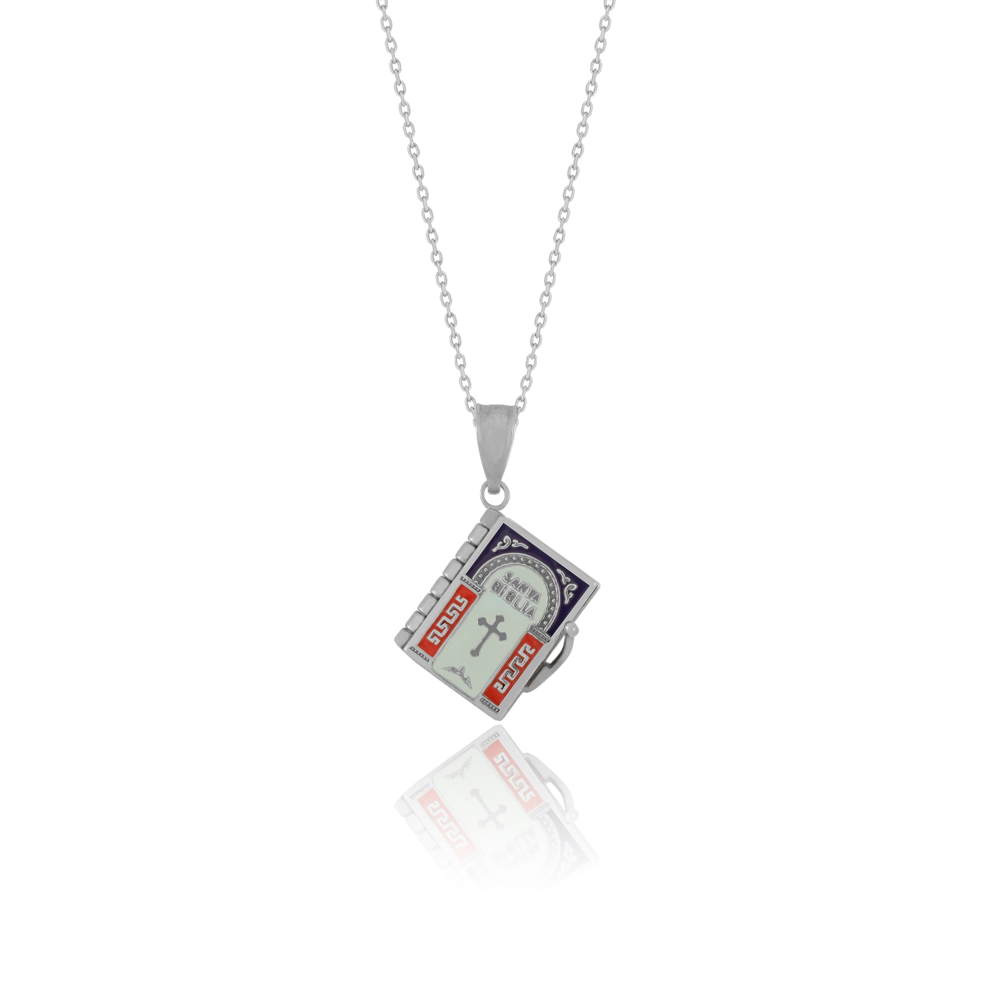 Bible Book Pendant | Padre Nuestro Inscribed - Gloria Jewels