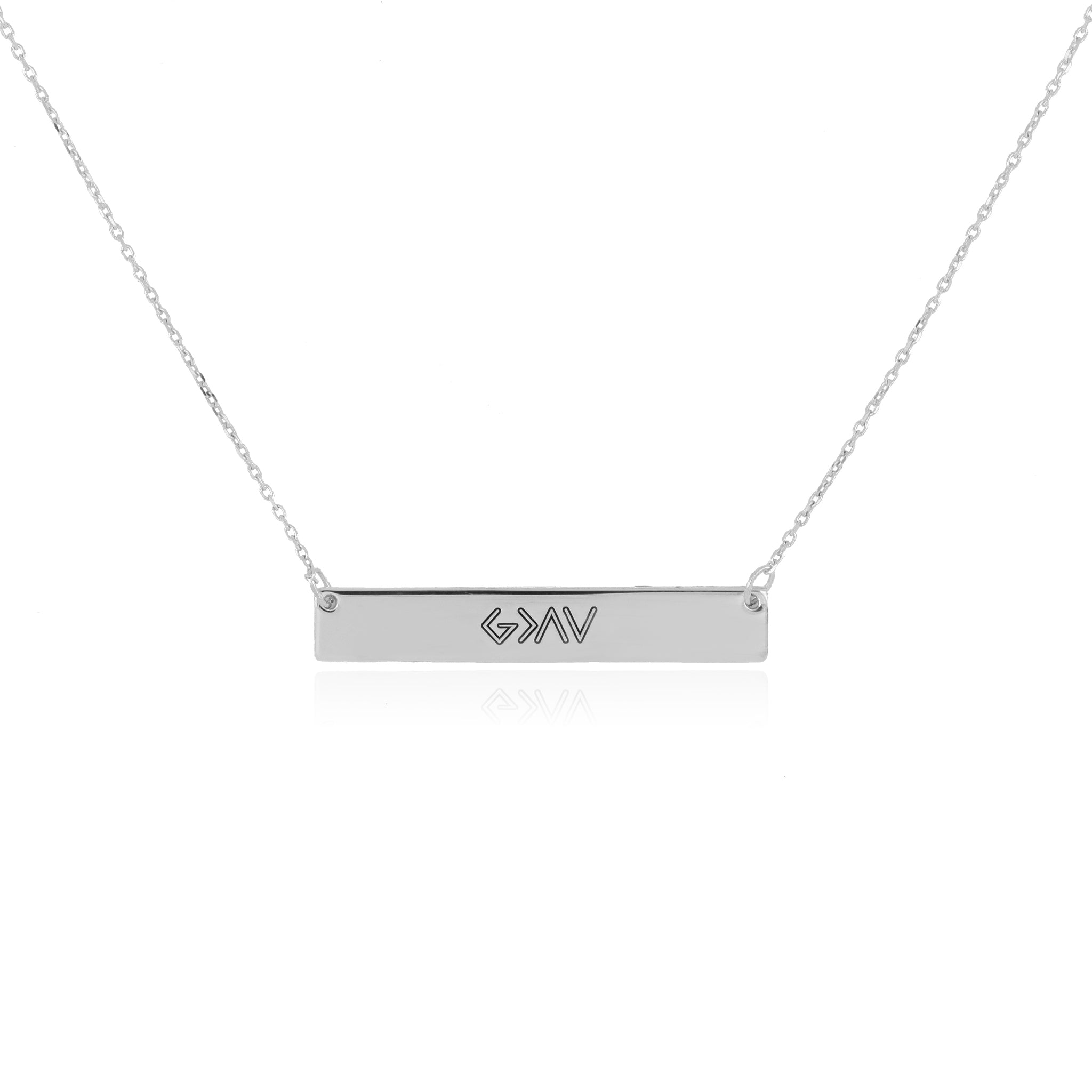 Engraved "God Is Greater Than The Highs And Lows" Pendant | Large - Gloria Jewels