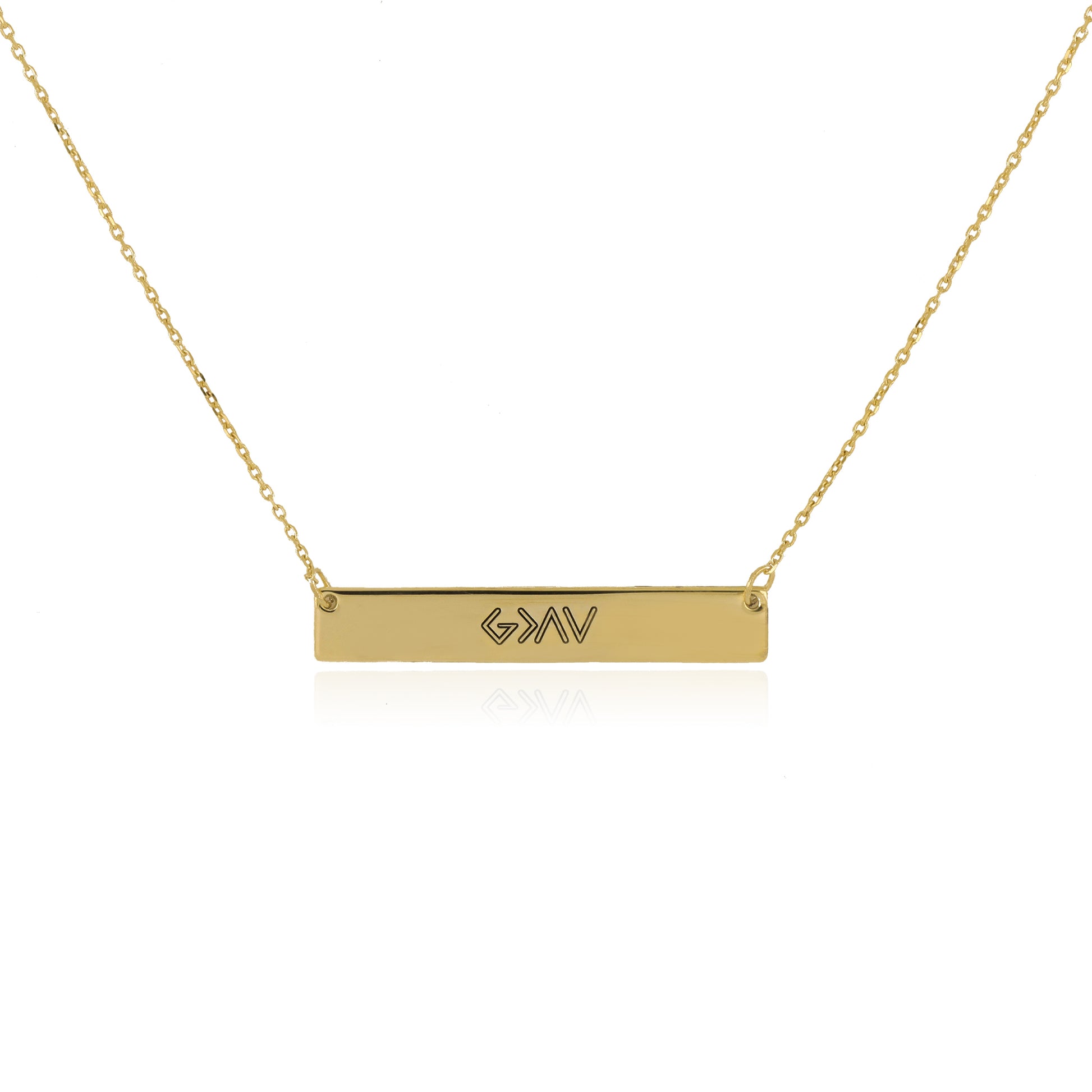 Engraved "God Is Greater Than The Highs And Lows" Pendant | Large - Gloria Jewels