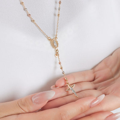 The Gloria | Signature Rosary Necklace 24" - Gloria Jewels
