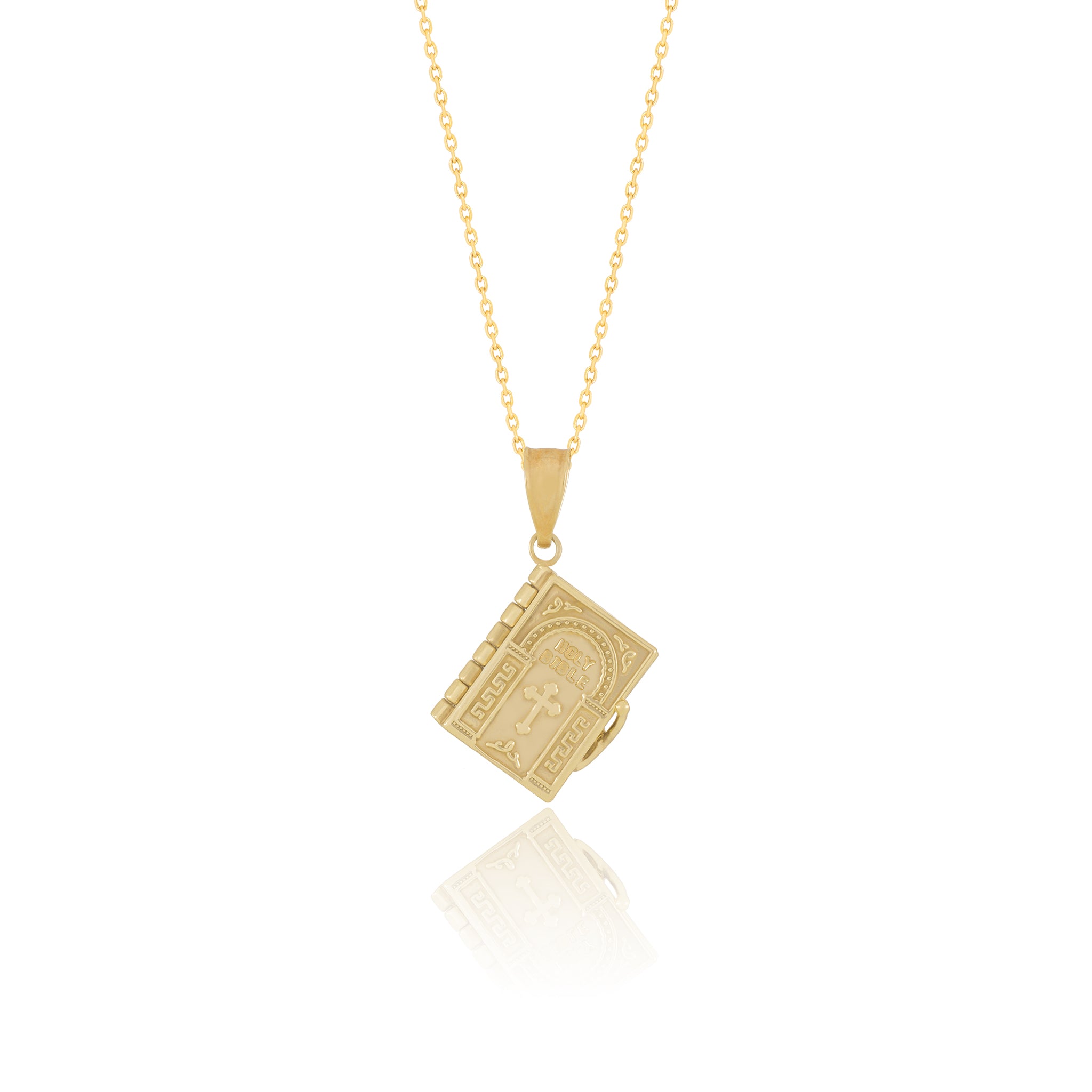 Bible Book Pendant | Lord's Prayer Inscribed - Gloria Jewels