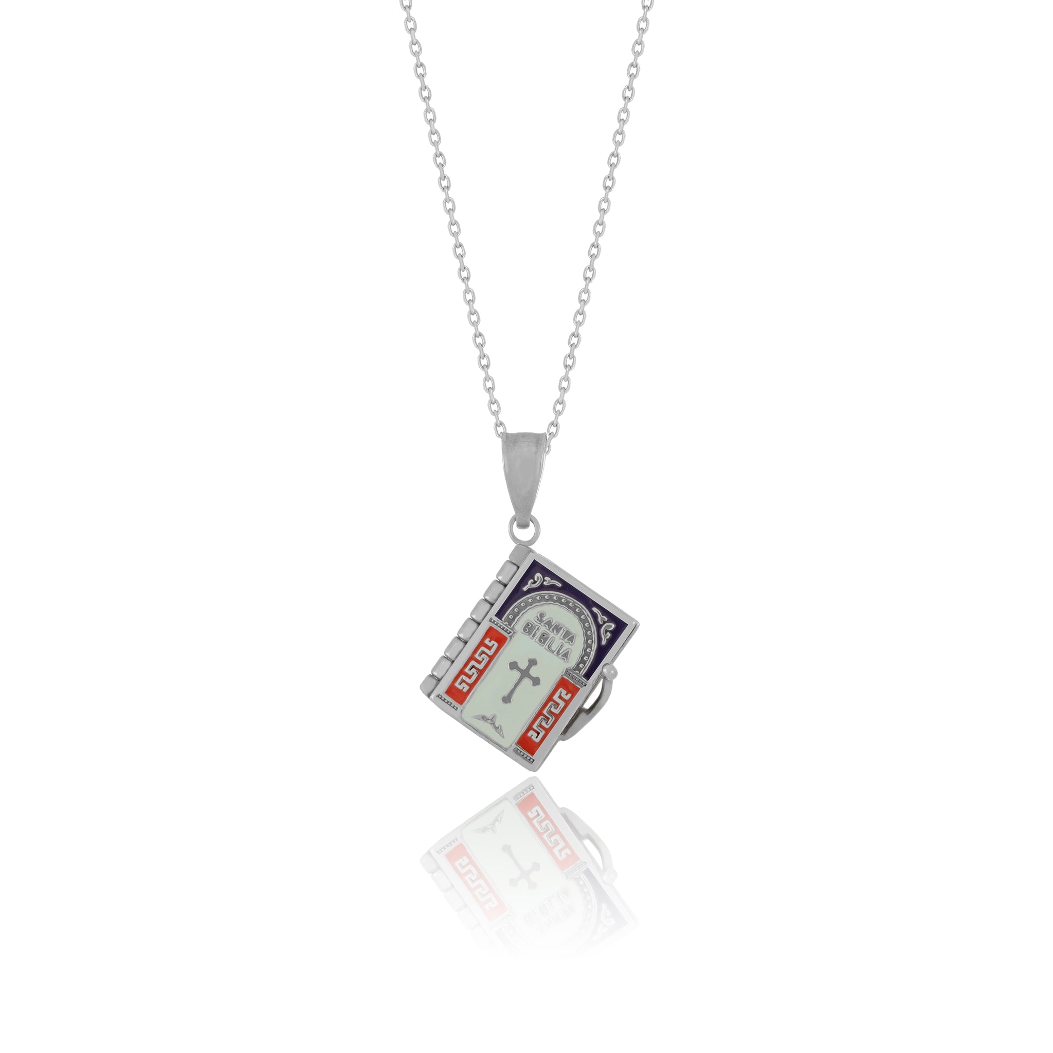 Bible Book Pendant | Lord's Prayer Inscribed - Gloria Jewels