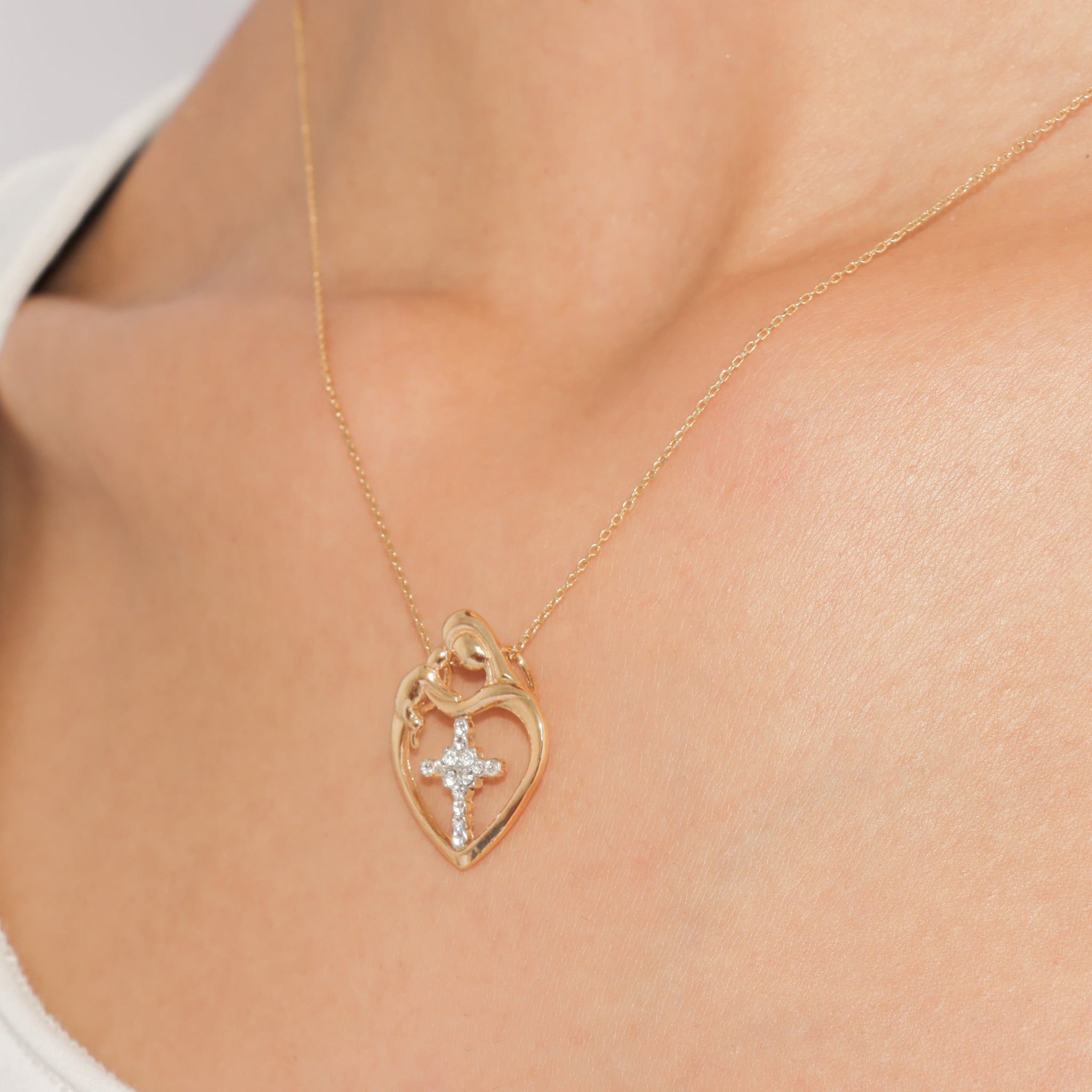 Mom & Me Crystal Cross - Gloria Jewels