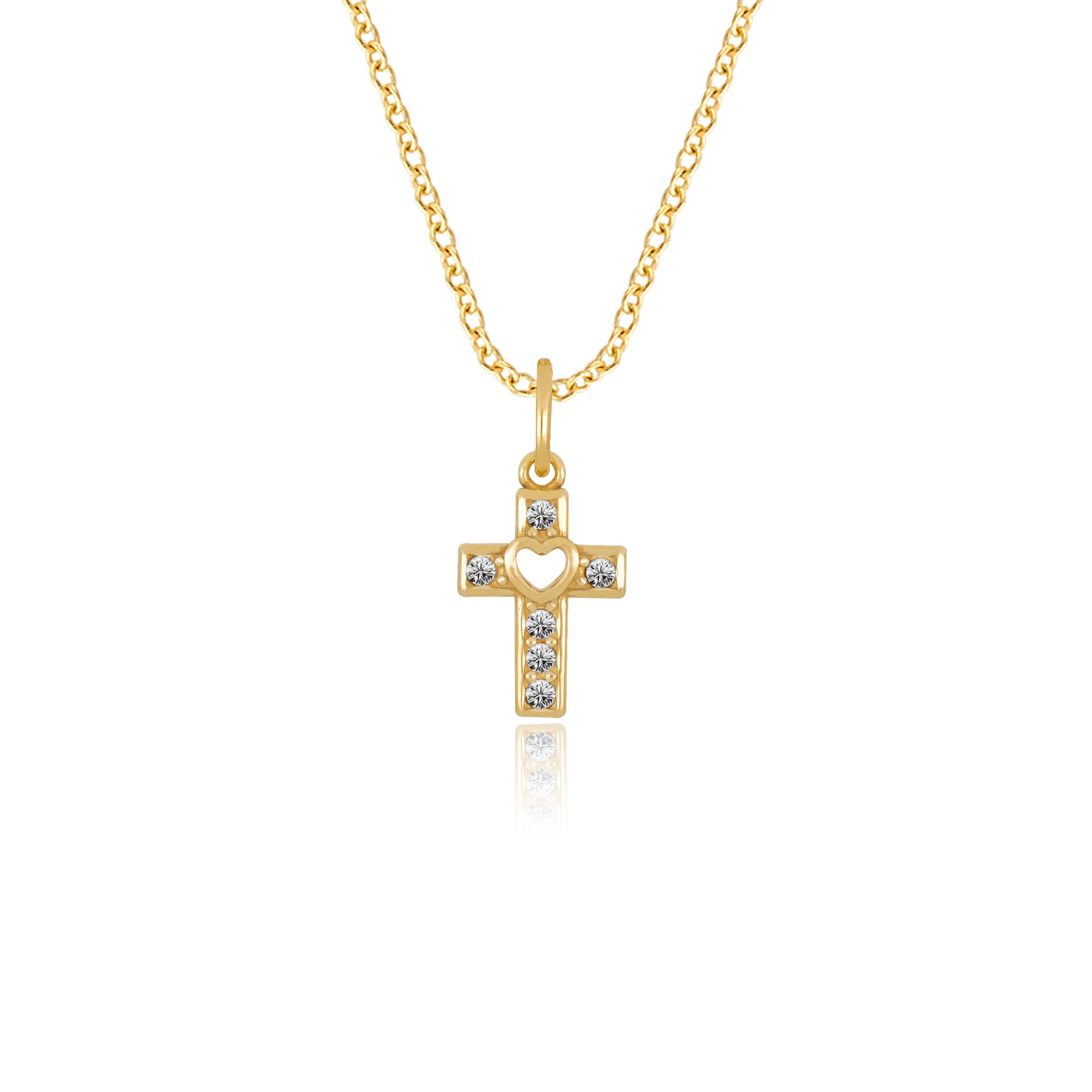 Crystal Cross Pendant | Petite - Gloria Jewels