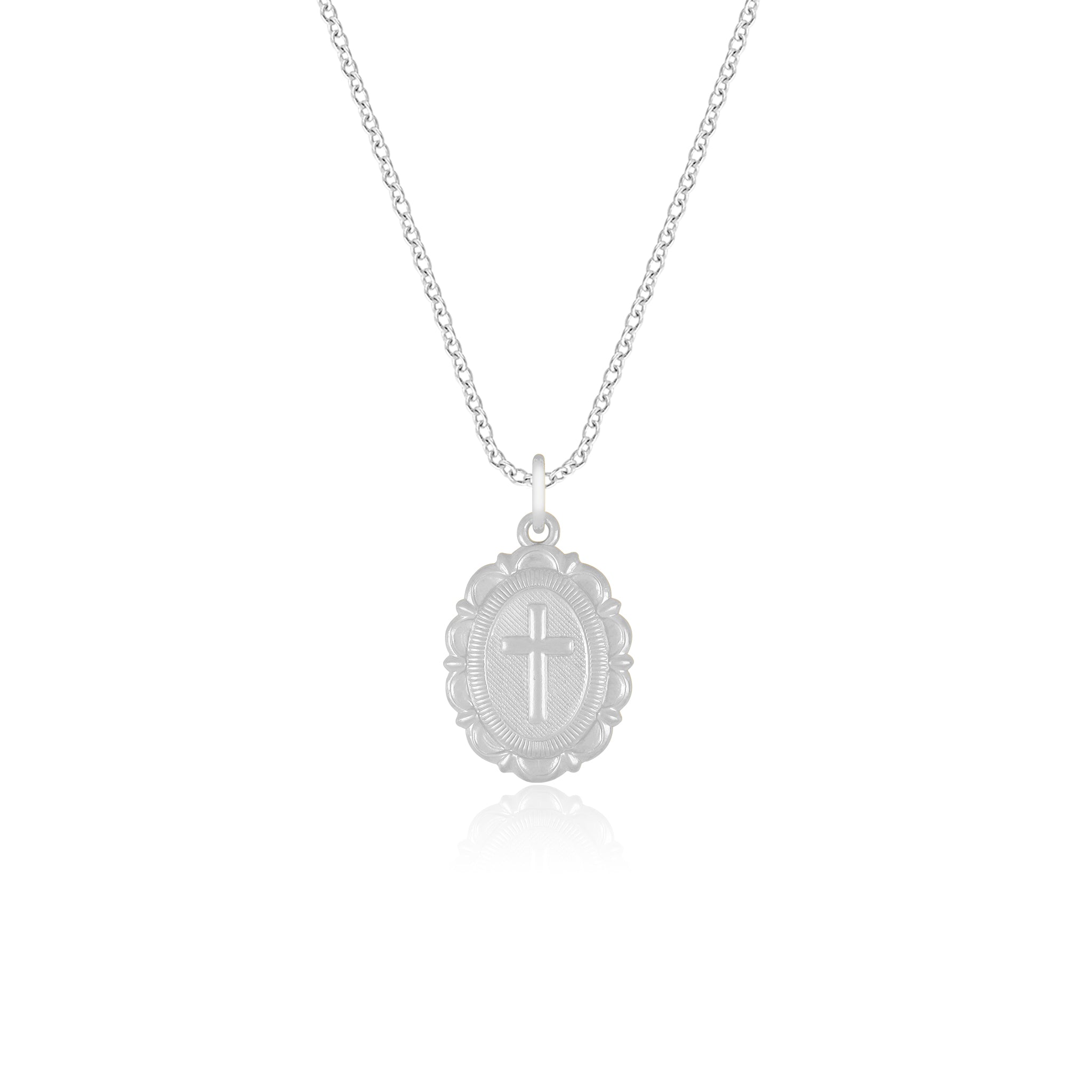 Cross Medallion Pendant Necklace - Gloria Jewels