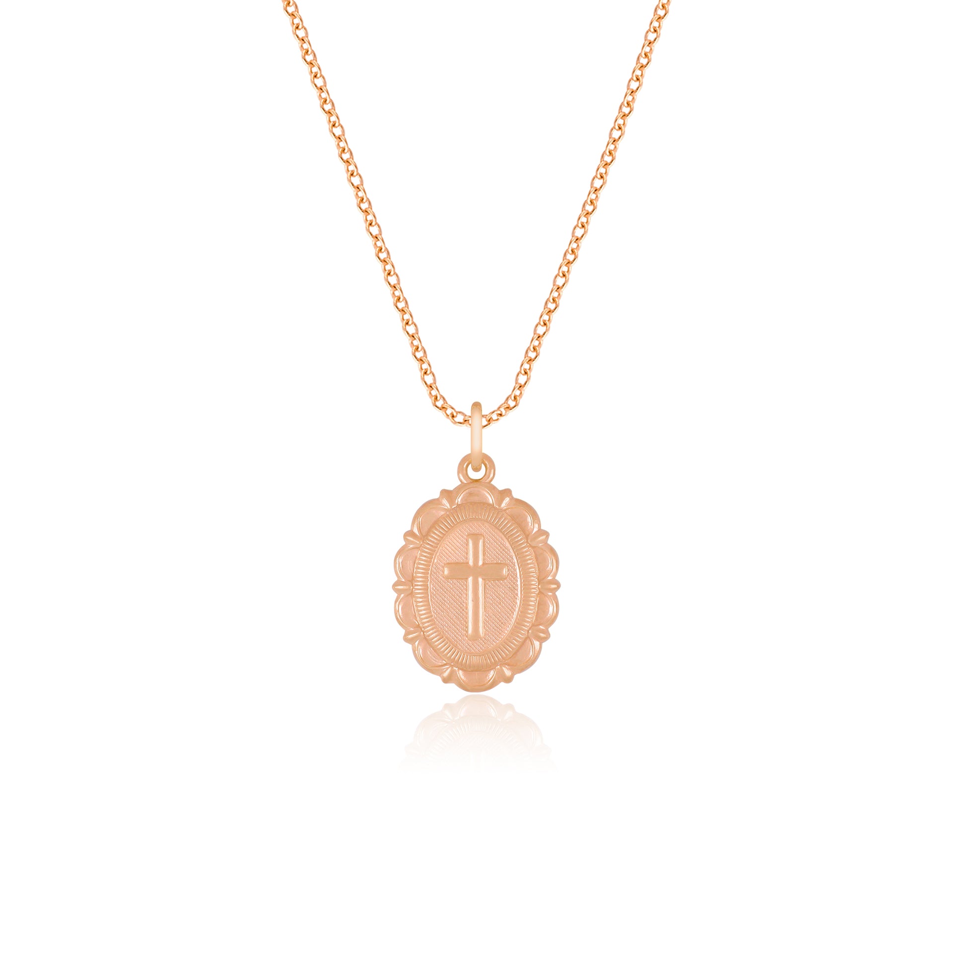 Cross Medallion Pendant Necklace - Gloria Jewels