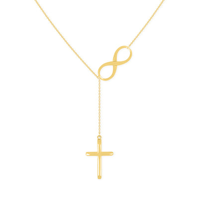 Infinity and Cross Necklace Pendant - Gloria Jewels