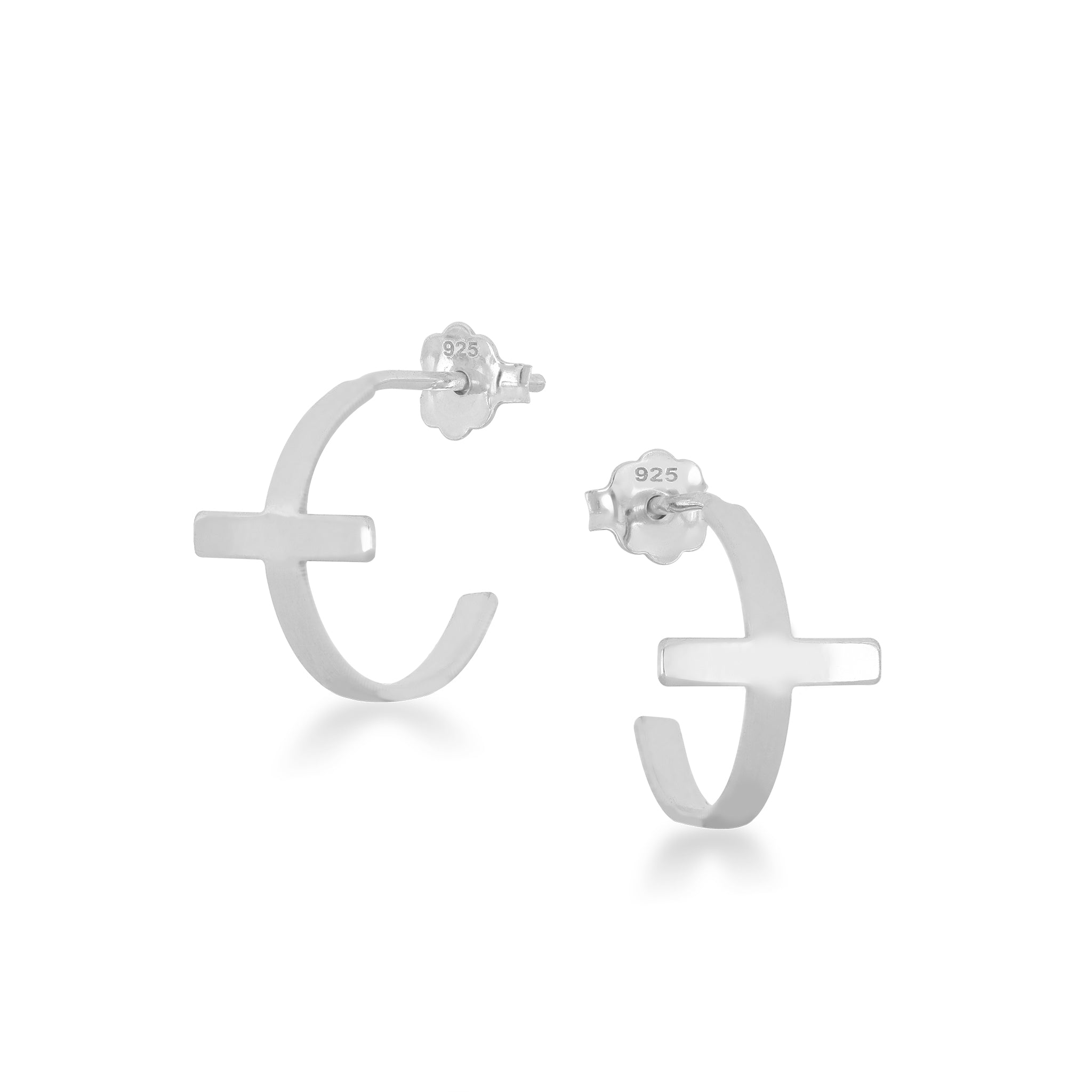 Divine Cross Hoop Earrings - Gloria Jewels
