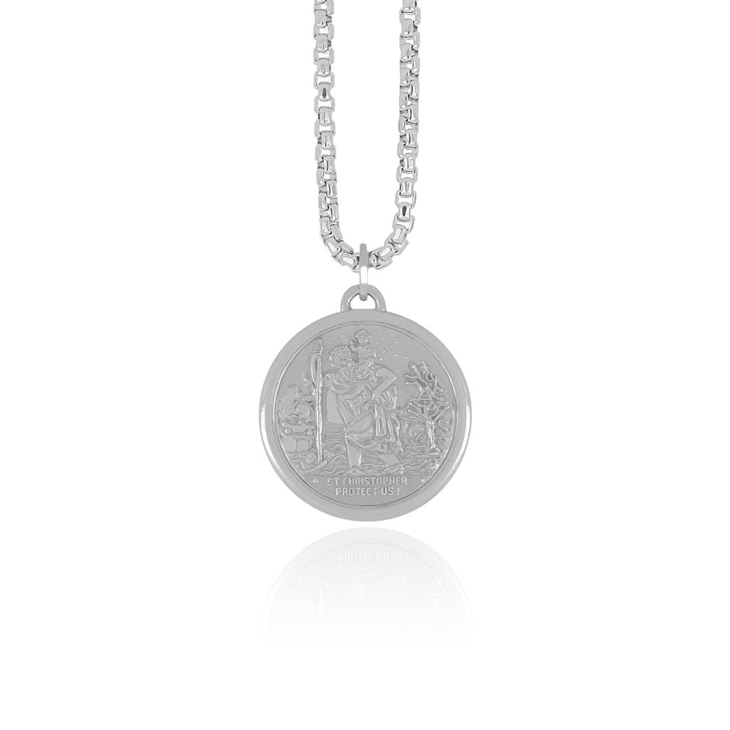 Saint Christopher Medal Pendant | Large - Gloria Jewels