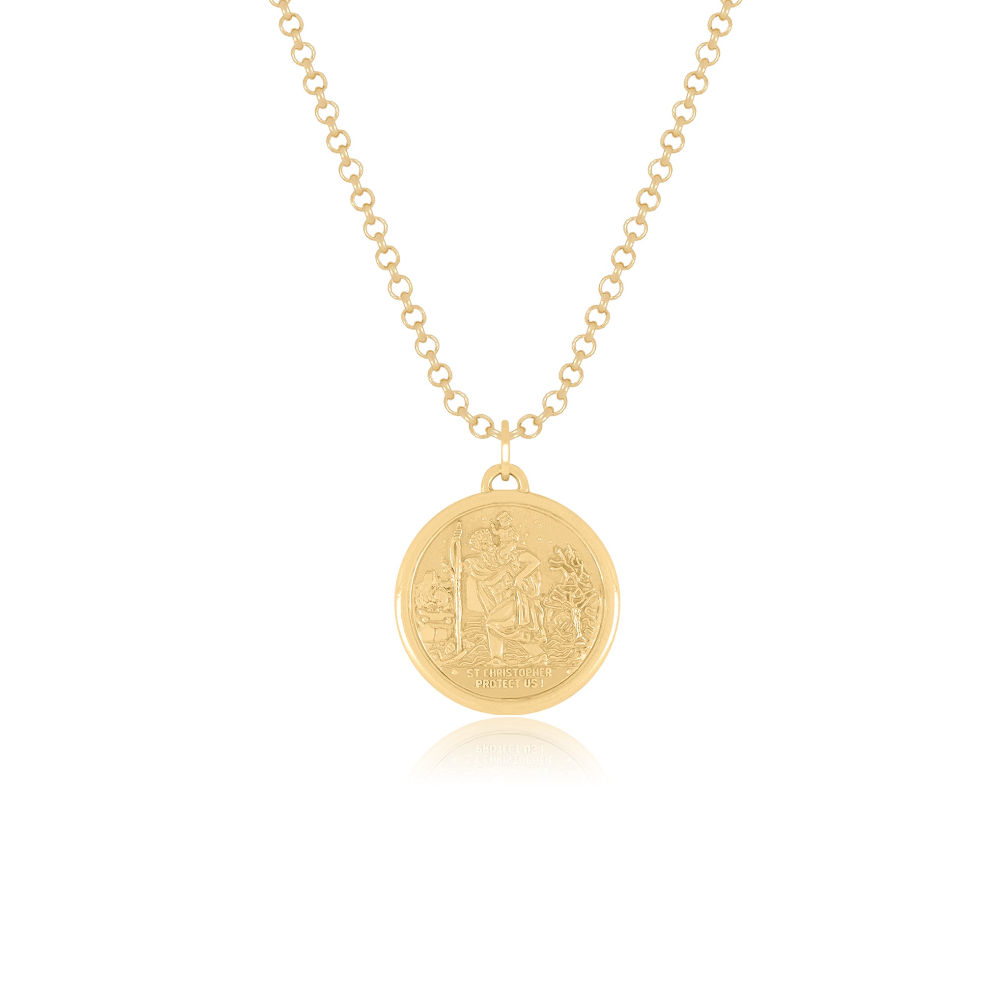 Saint Christopher Medal Pendant | Medium - Gloria Jewels