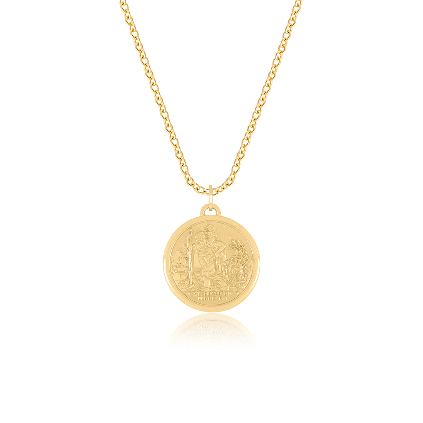 Saint Christopher Medal Pendant | Small - Gloria Jewels