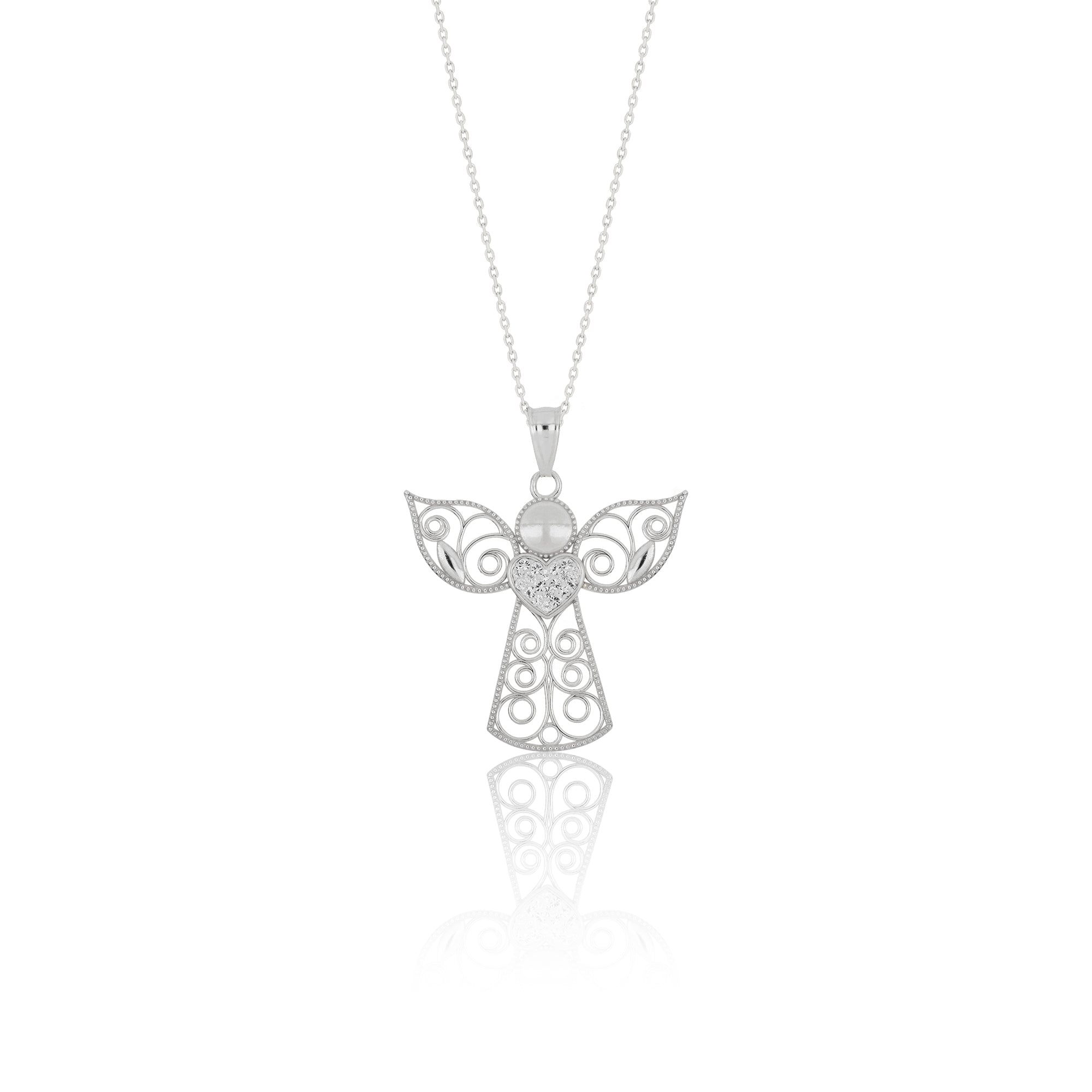 Fabuloso colgante de ángel de filigrana