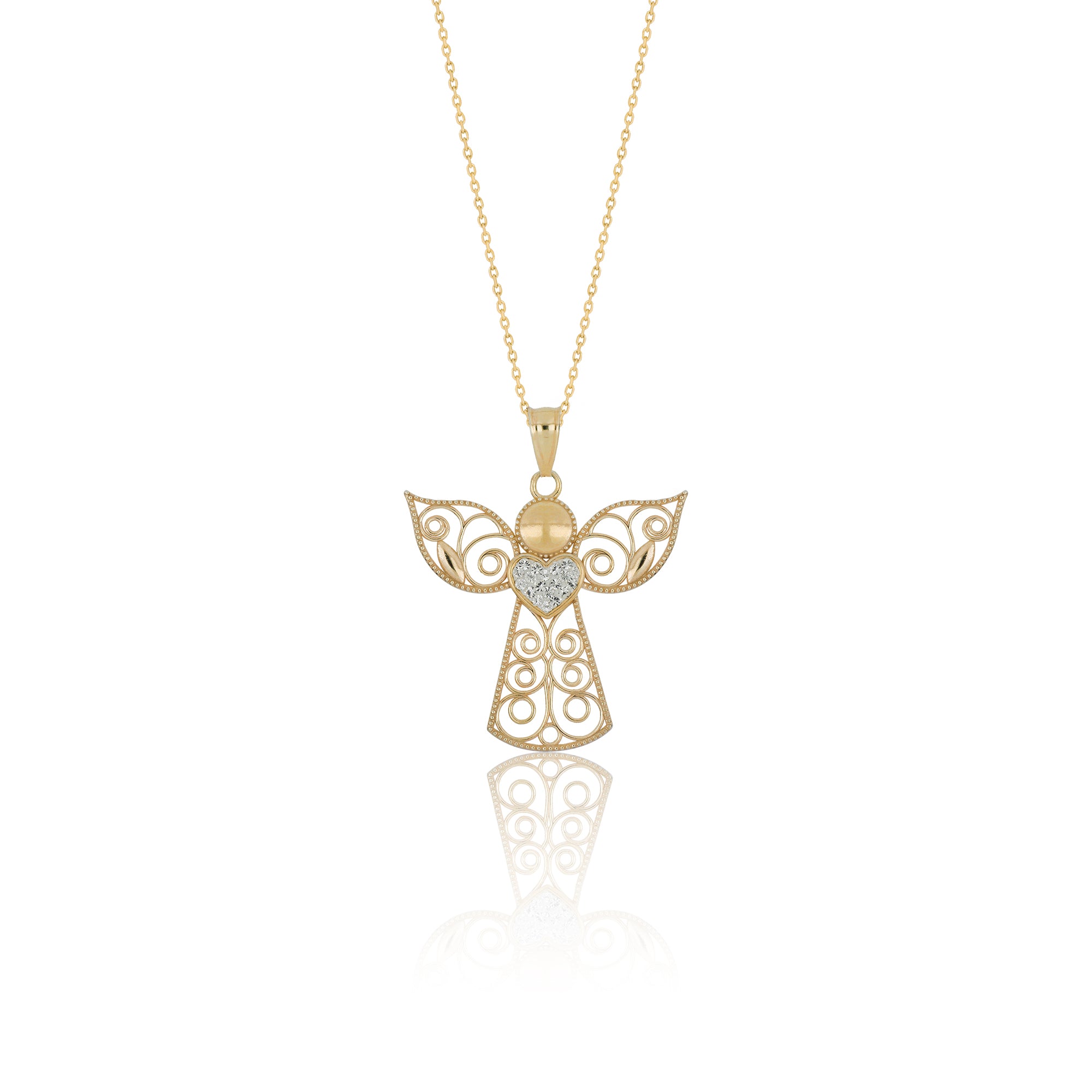 Fabuloso colgante de ángel de filigrana