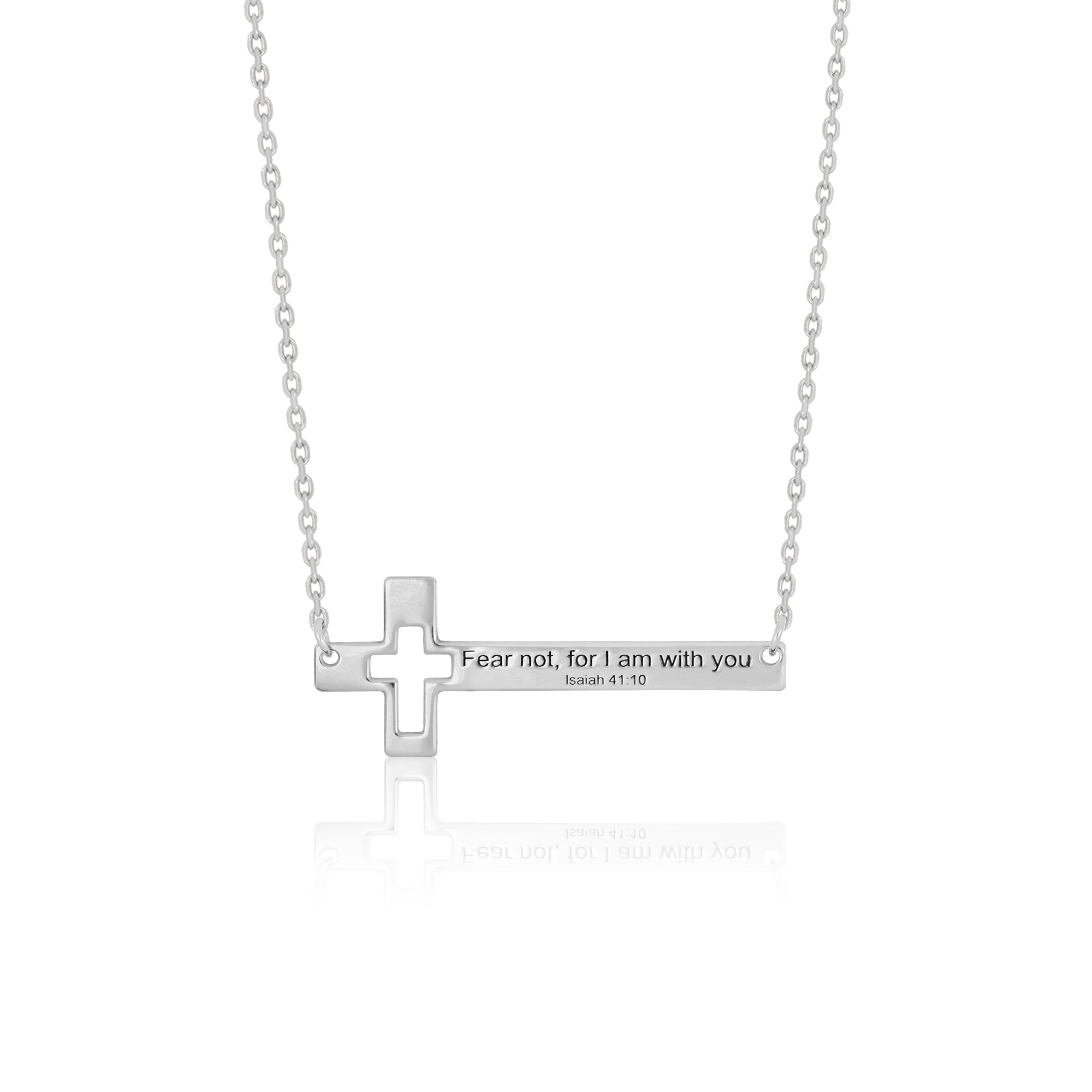 Collar con cruz lateral "La Saphira"
