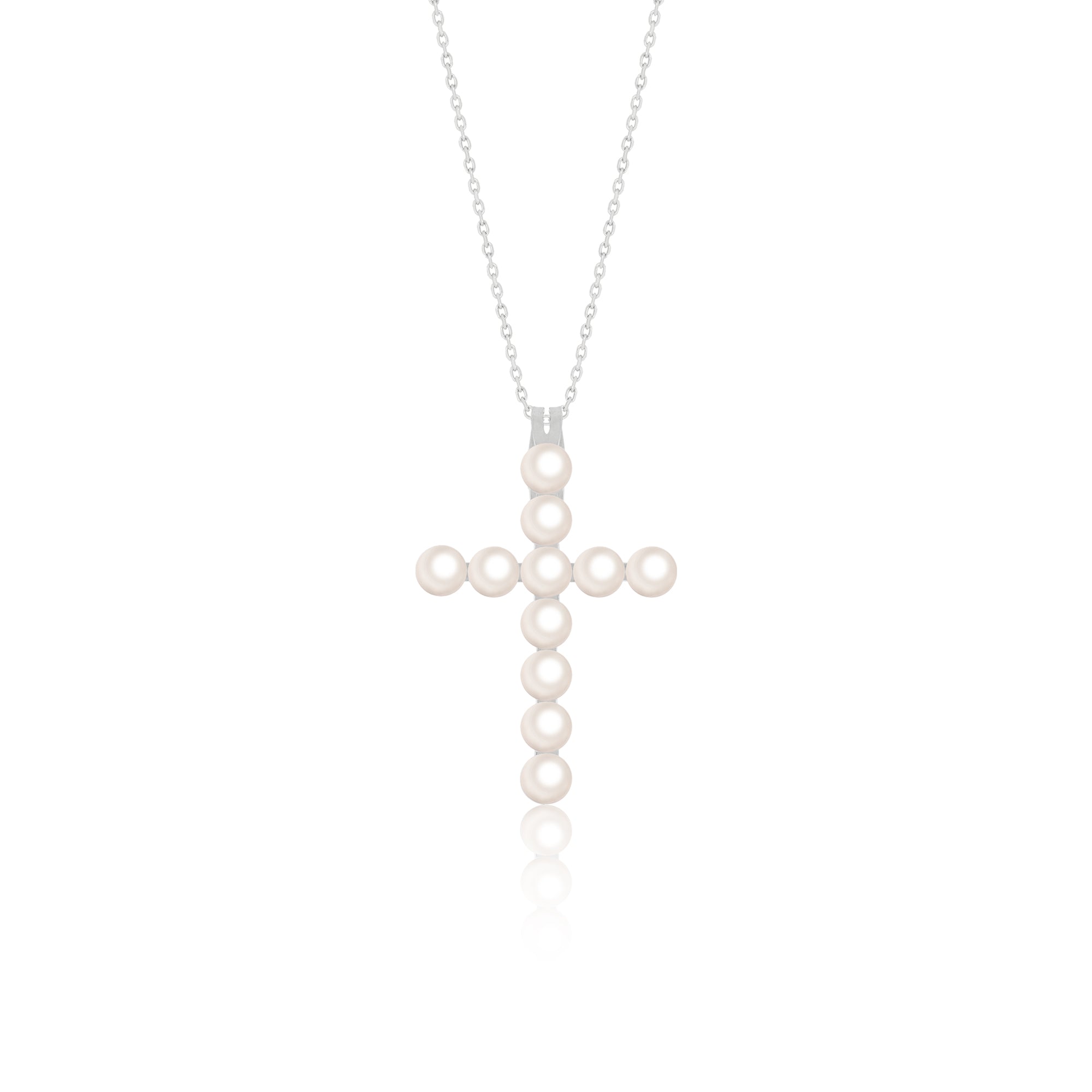 Colgante de cruz de la Sabiduría con perlas