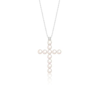 "The Wisdom" Cross Pendant with Pearls