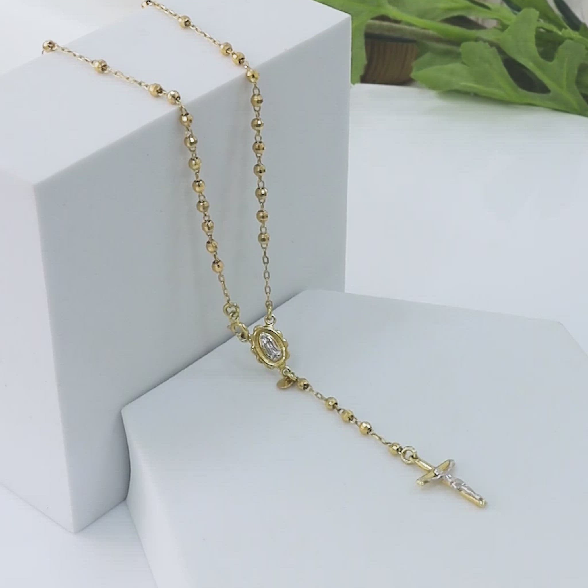 The Gloria | Signature Rosary Necklace 17" - Gloria Jewels