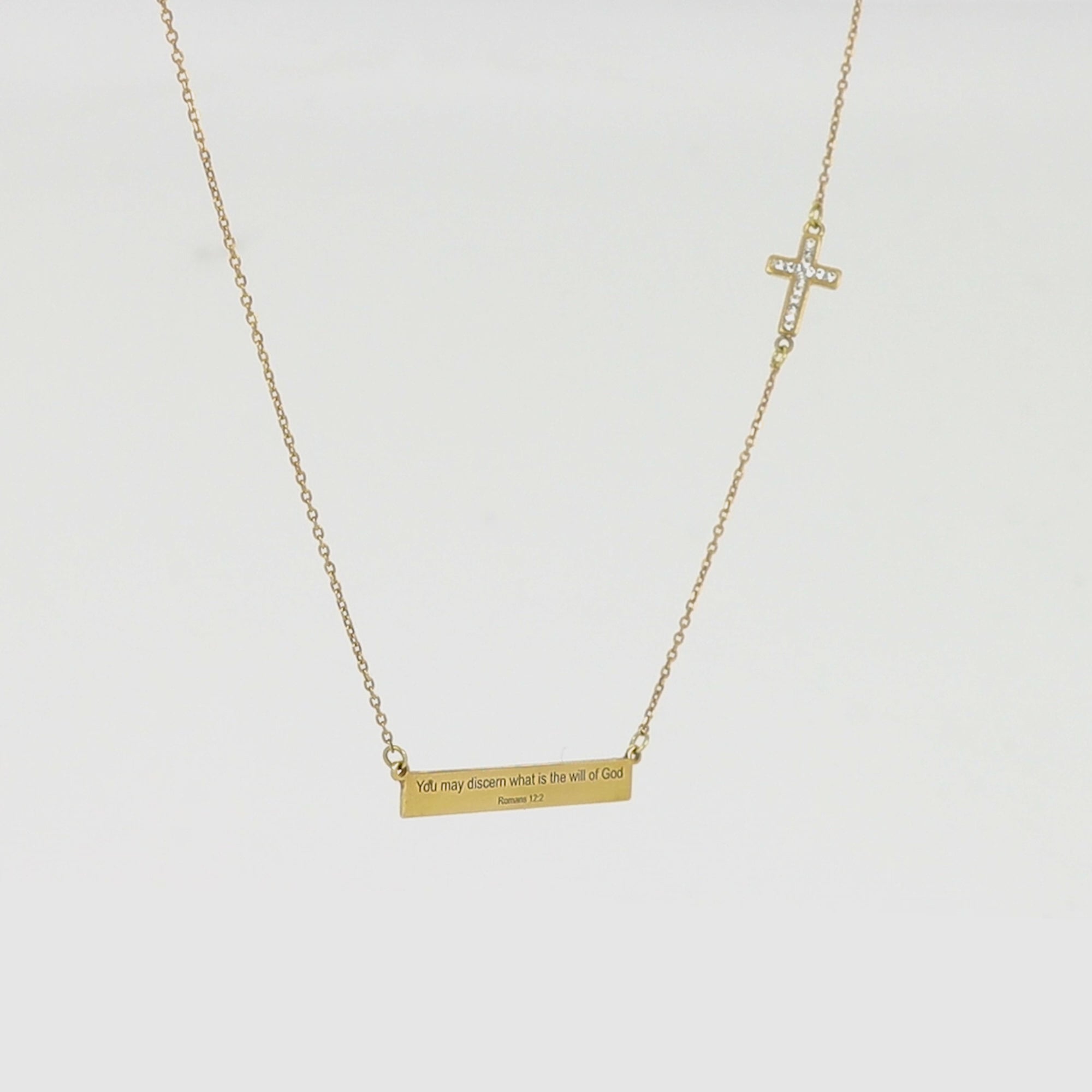 Inscribed Bible Verse Necklace