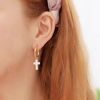 "The Emma" Cross Earrings