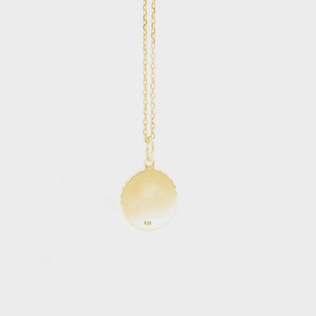 Saint Christopher Round Edge Necklace - Gloria Jewels